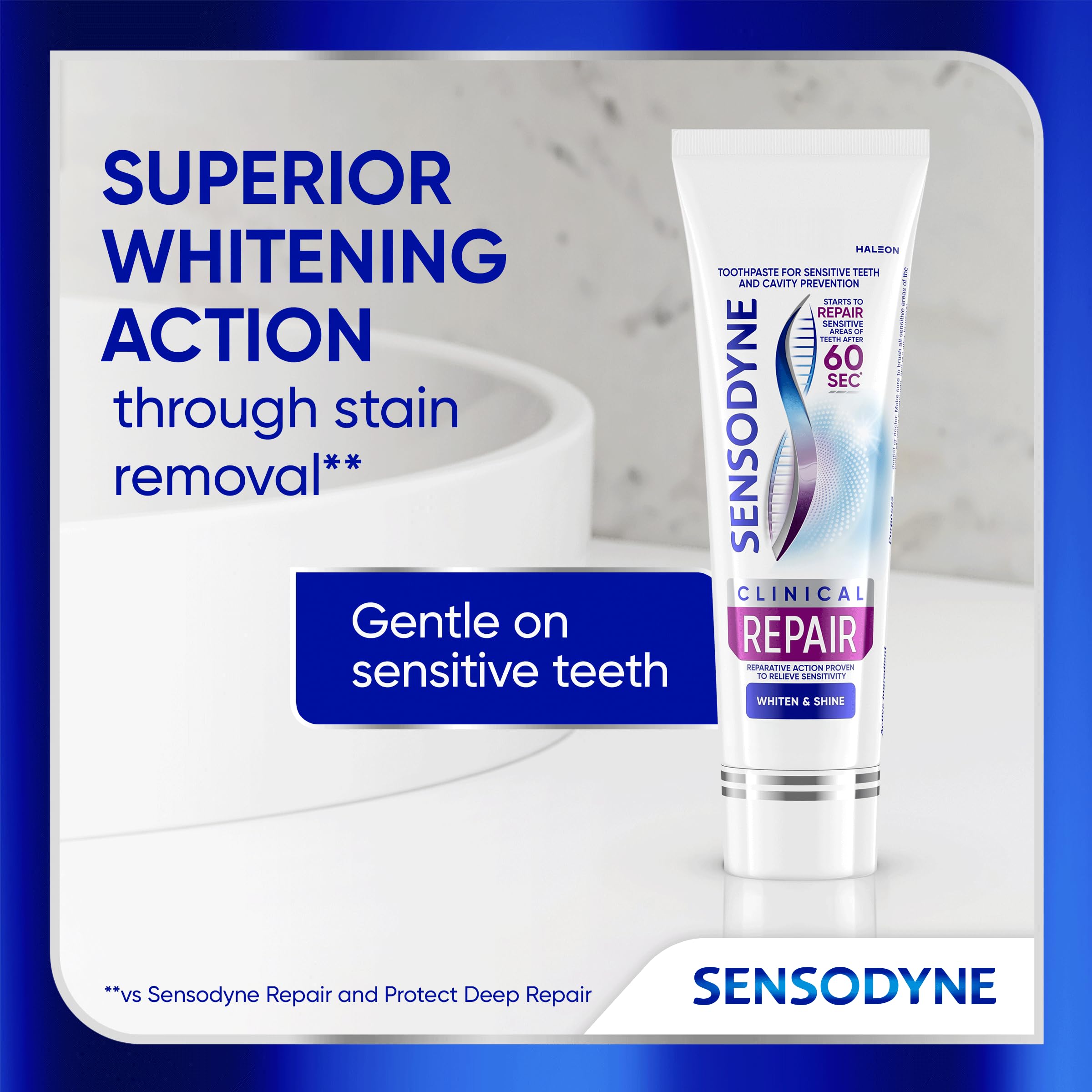 Sensodyne Clinical Repair Whiten & Shine Toothpaste

