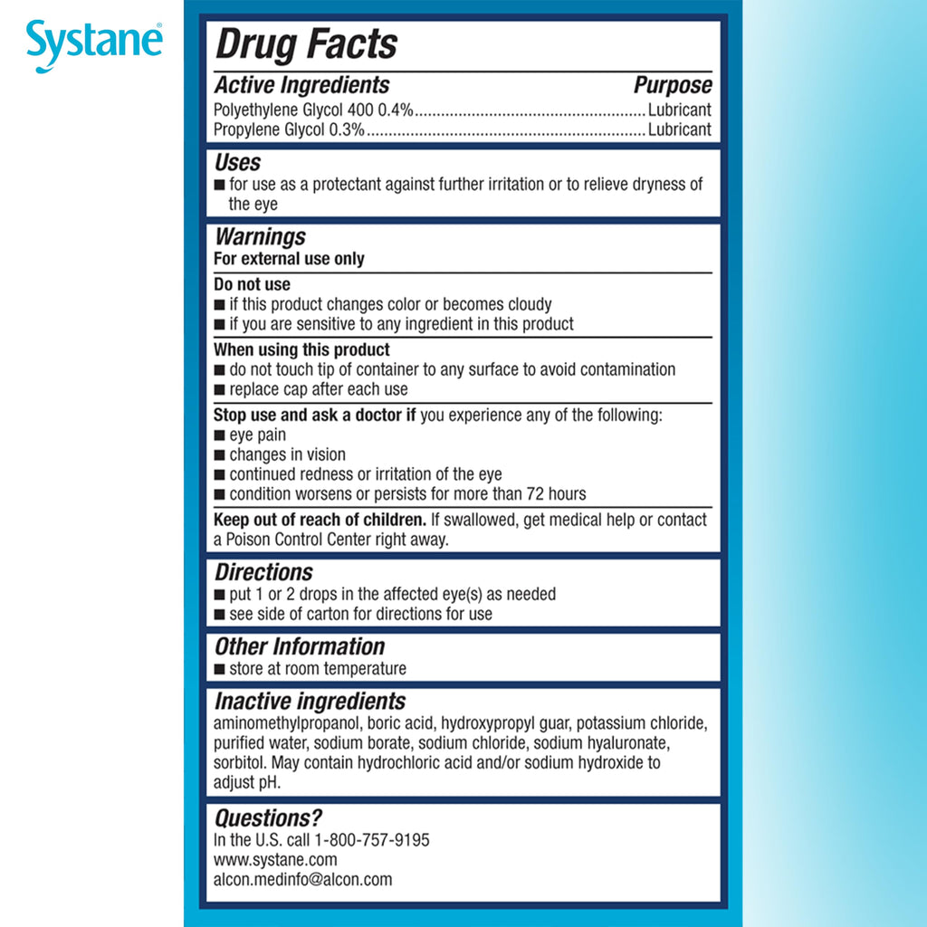 Systane Hydration Preservative-Free Eye Drops | Hyaluronate

