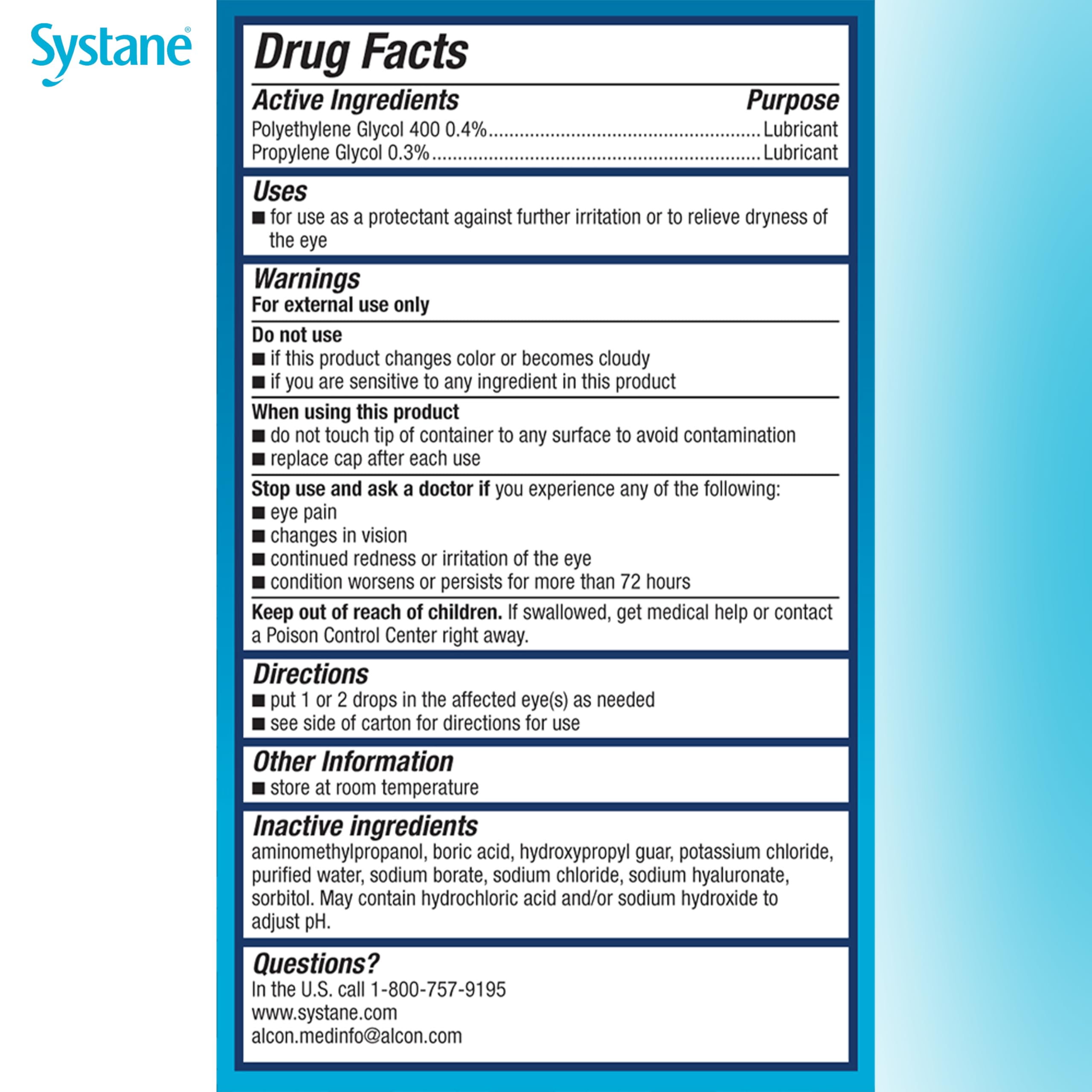Systane Hydration Preservative-Free Eye Drops | Hyaluronate

