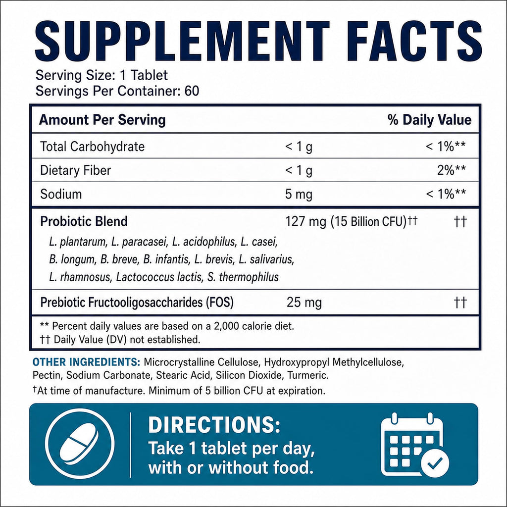 Balance ONE Probiotic for Women & Men - 15B CFU 12 Strains

