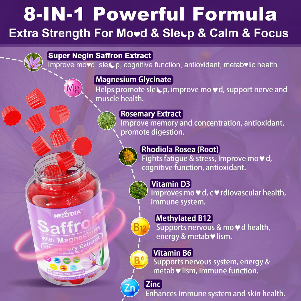 Happy Saffron Gummies Mood & Focus - Vegan

