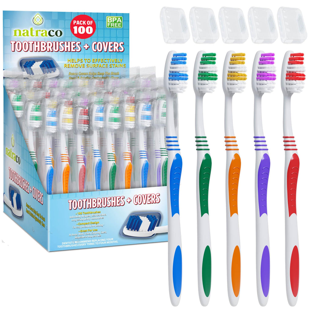 Disposable Toothbrush with Protective Covers

