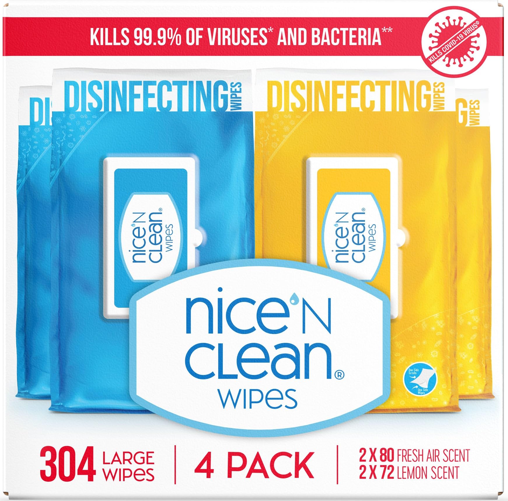 Nice 'N Clean Disinfecting Wipes - One-Step Cleaning

