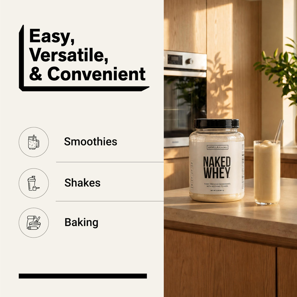 NAKED Whey Protein Powder - Grass-Fed, Non-GMO, Gluten-Free


