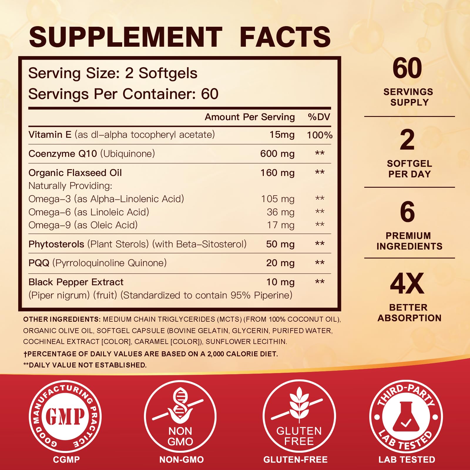 CoQ10 Supplement with Omega-3 PQQ

