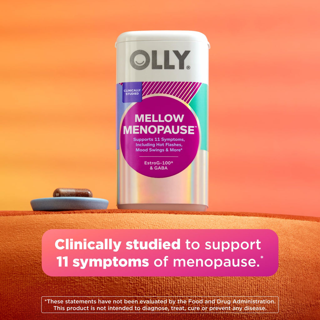 OLLY Mellow Menopause Capsules for Women | EstroG-100 & GABA

