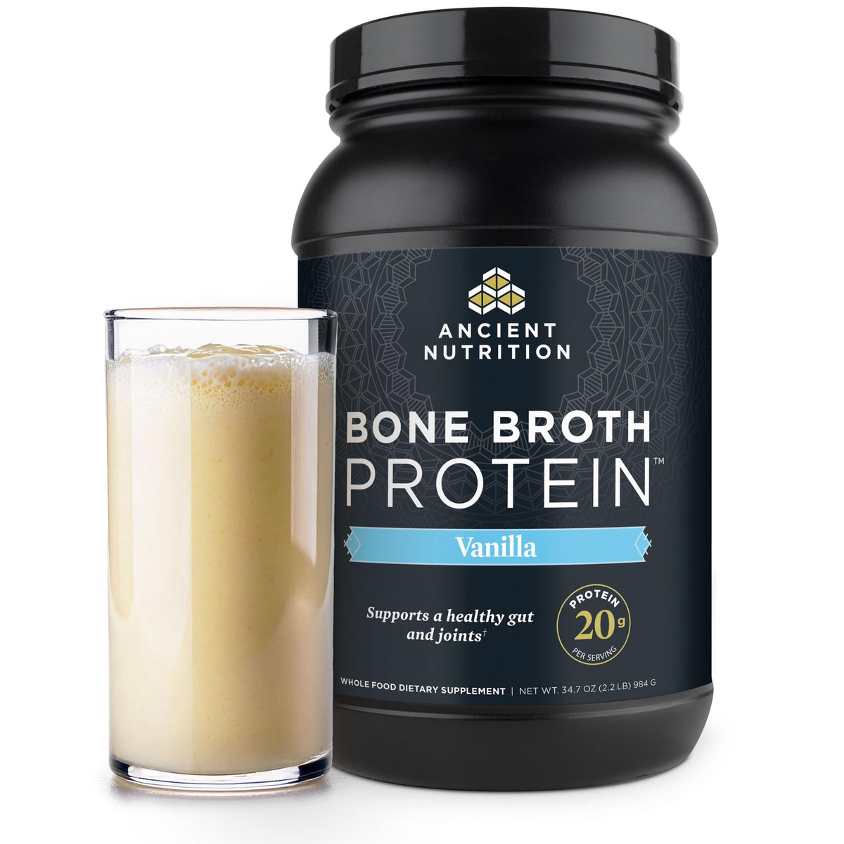 Ancient Nutrition Bone Broth Protein Powder with Hydrolyzed Collagen