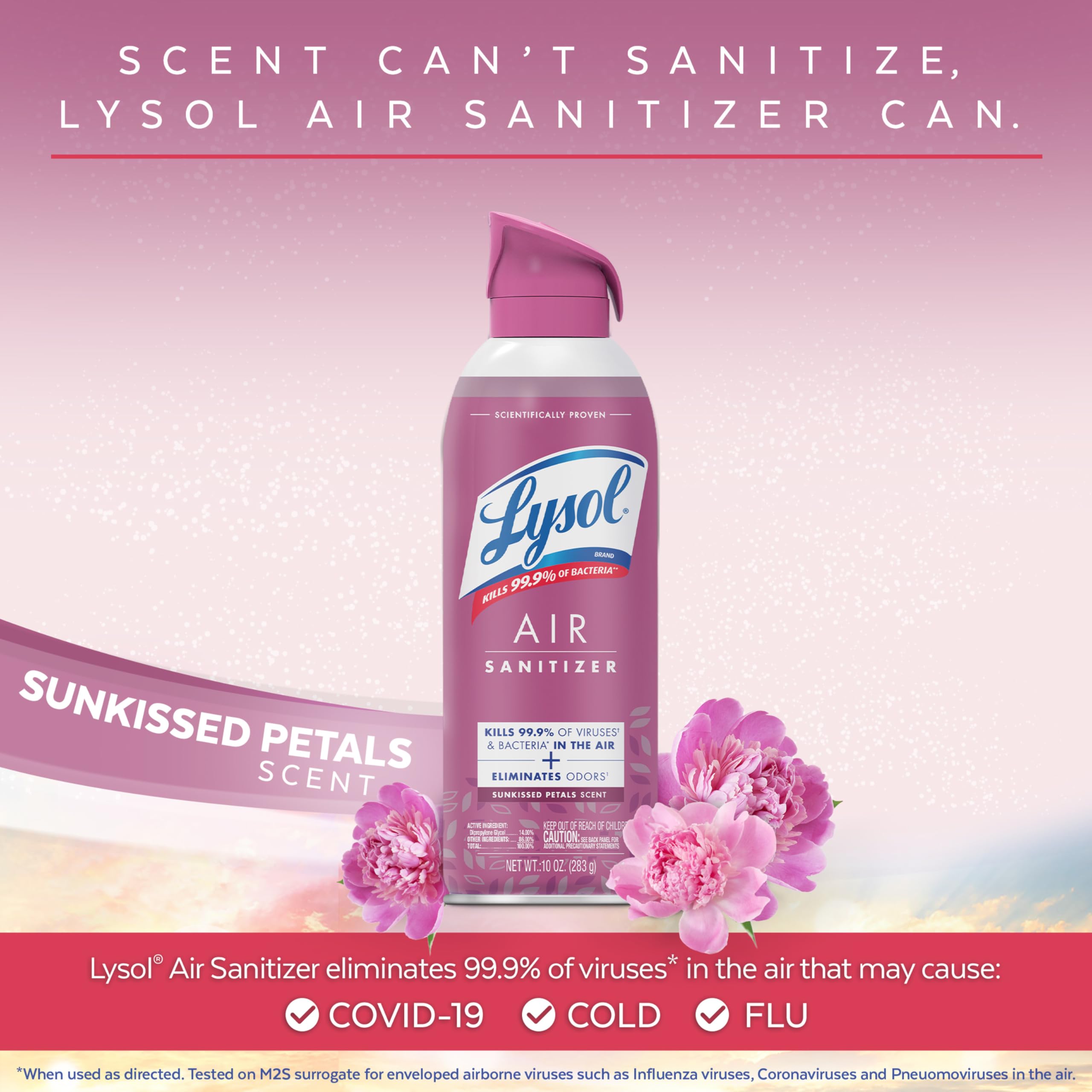 Lysol Air Sanitizer Spray - Odor Eliminator, EPA-Approved

