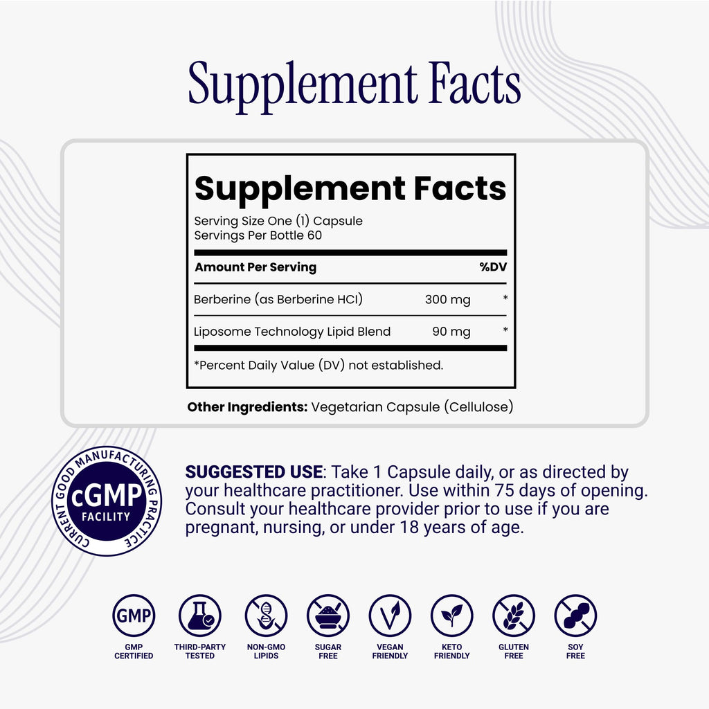 Rho Nutrition Liposomal Berberine Capsules | High Absorption


