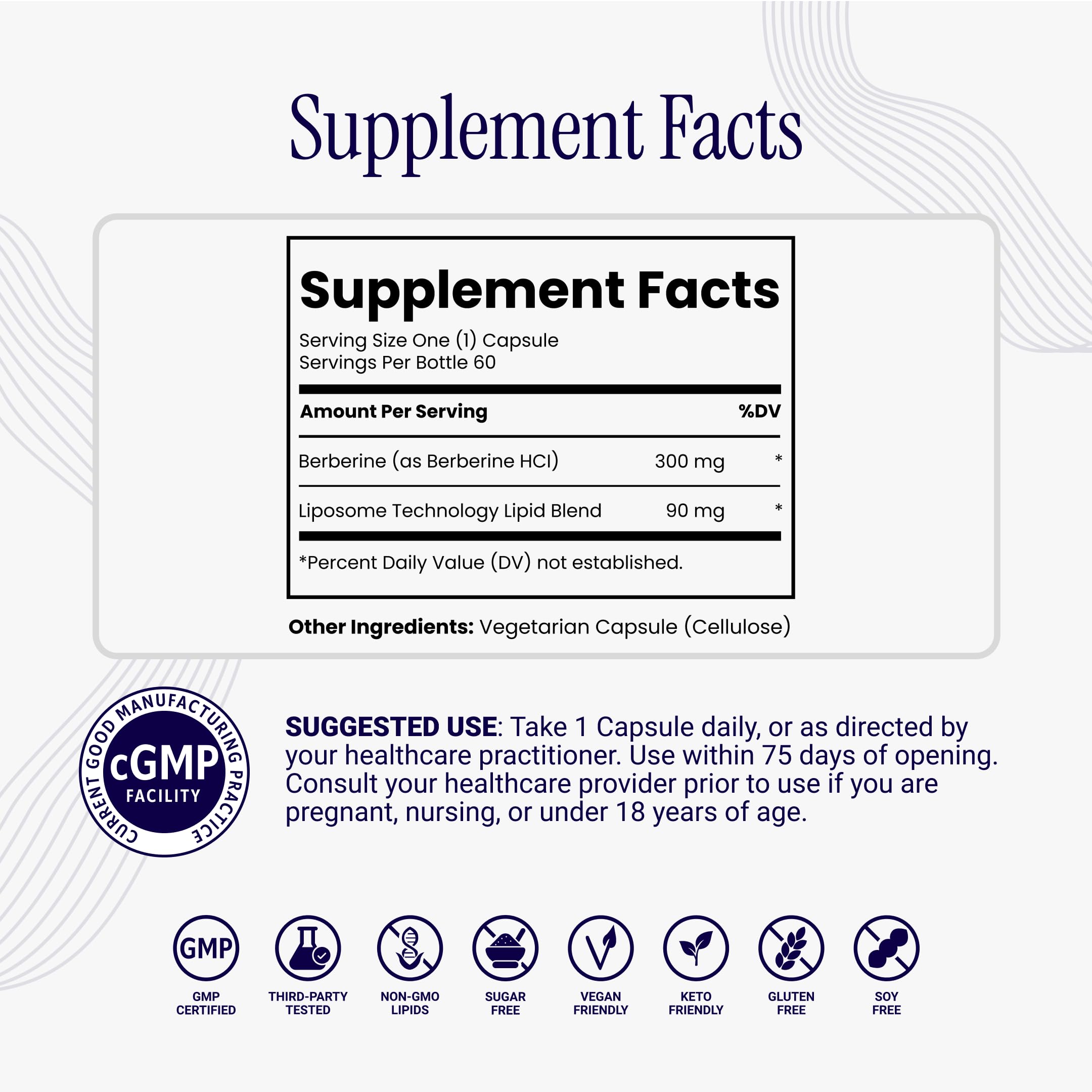 Rho Nutrition Liposomal Berberine Capsules | High Absorption

