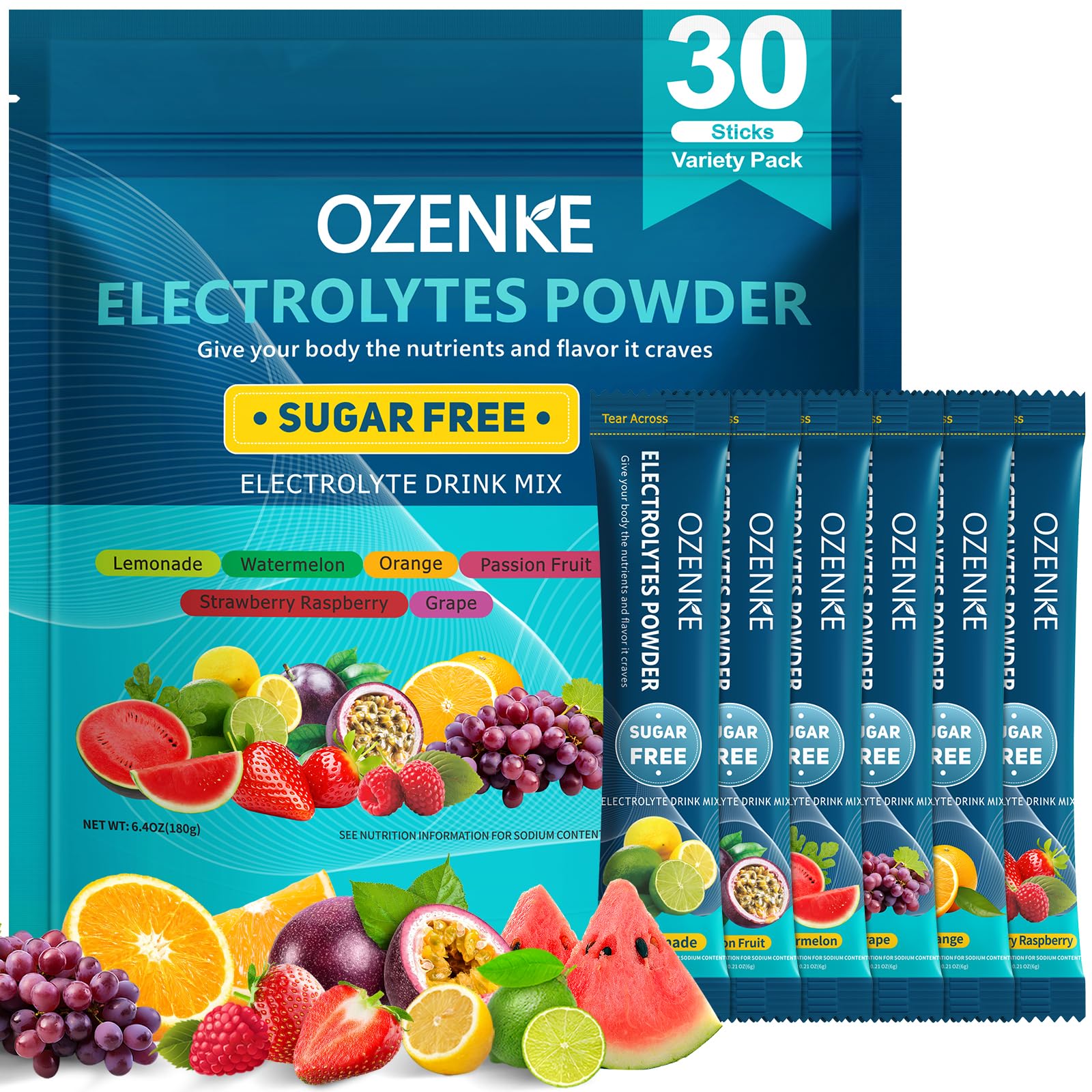 OZENKE Electrolyte Powder Packets for Hydration

