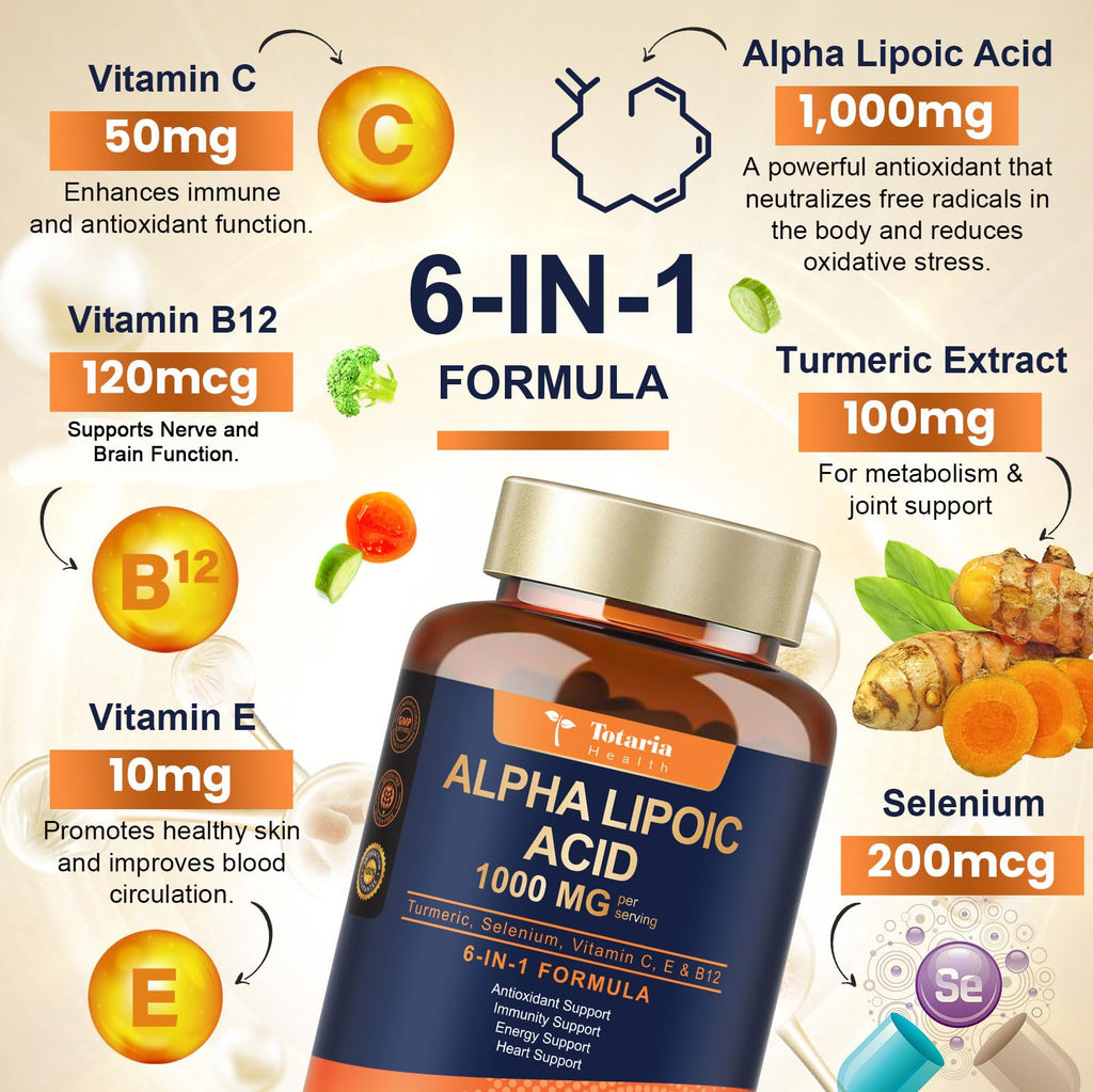 Totaria Alpha Lipoic Acid Supplement - Universal Antioxidant

