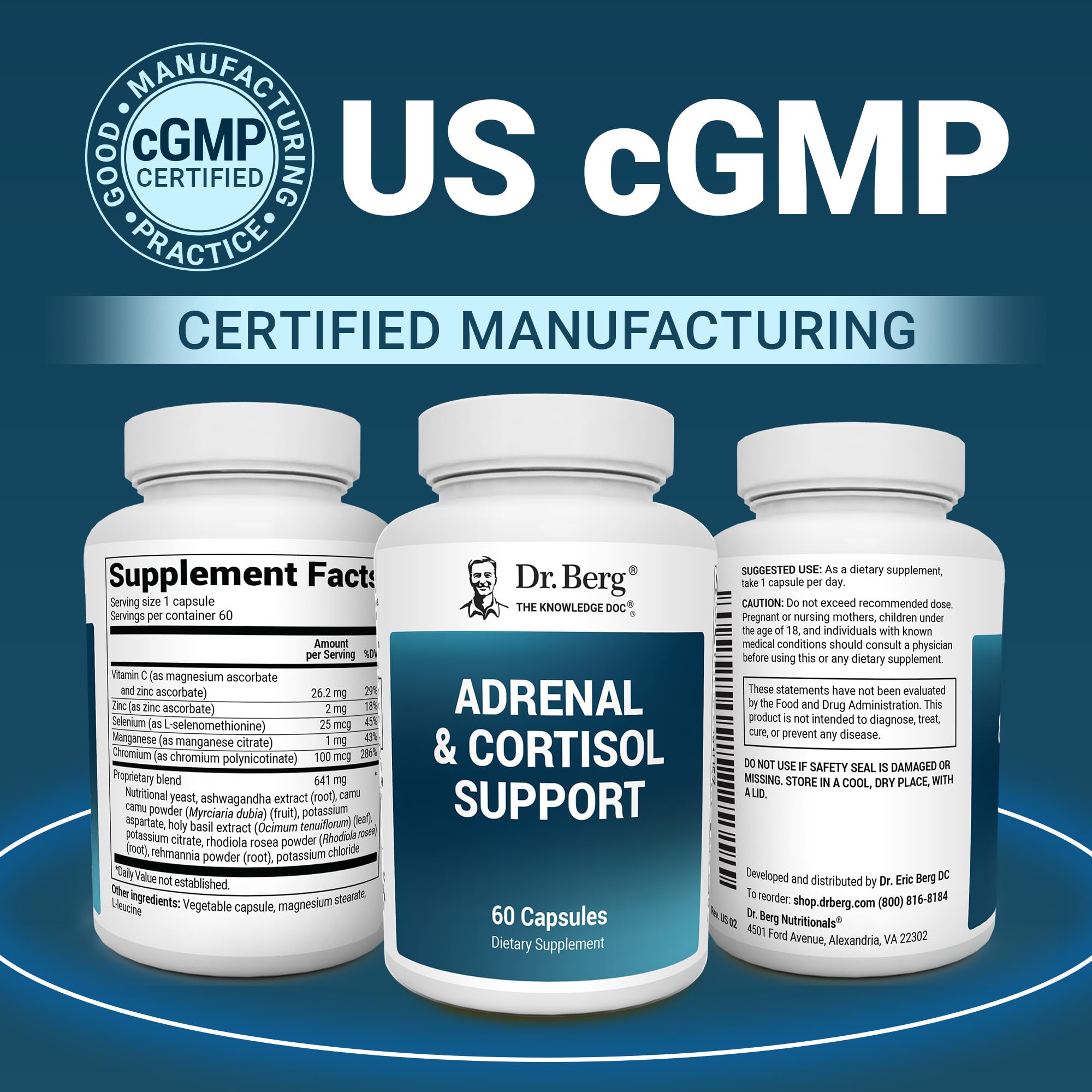 Dr. Berg Adrenal & Cortisol Capsules - Stress Support

