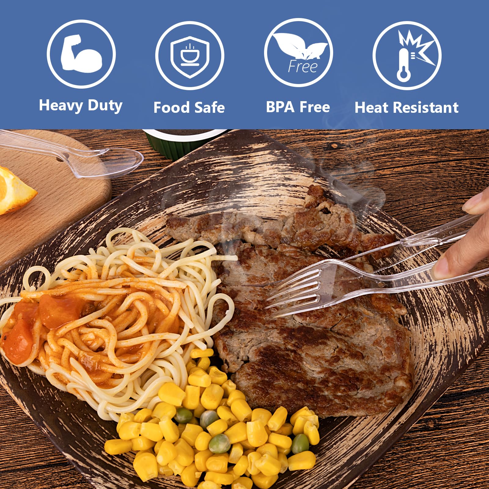 Heavy Duty Disposable Plastic Silverware Set

