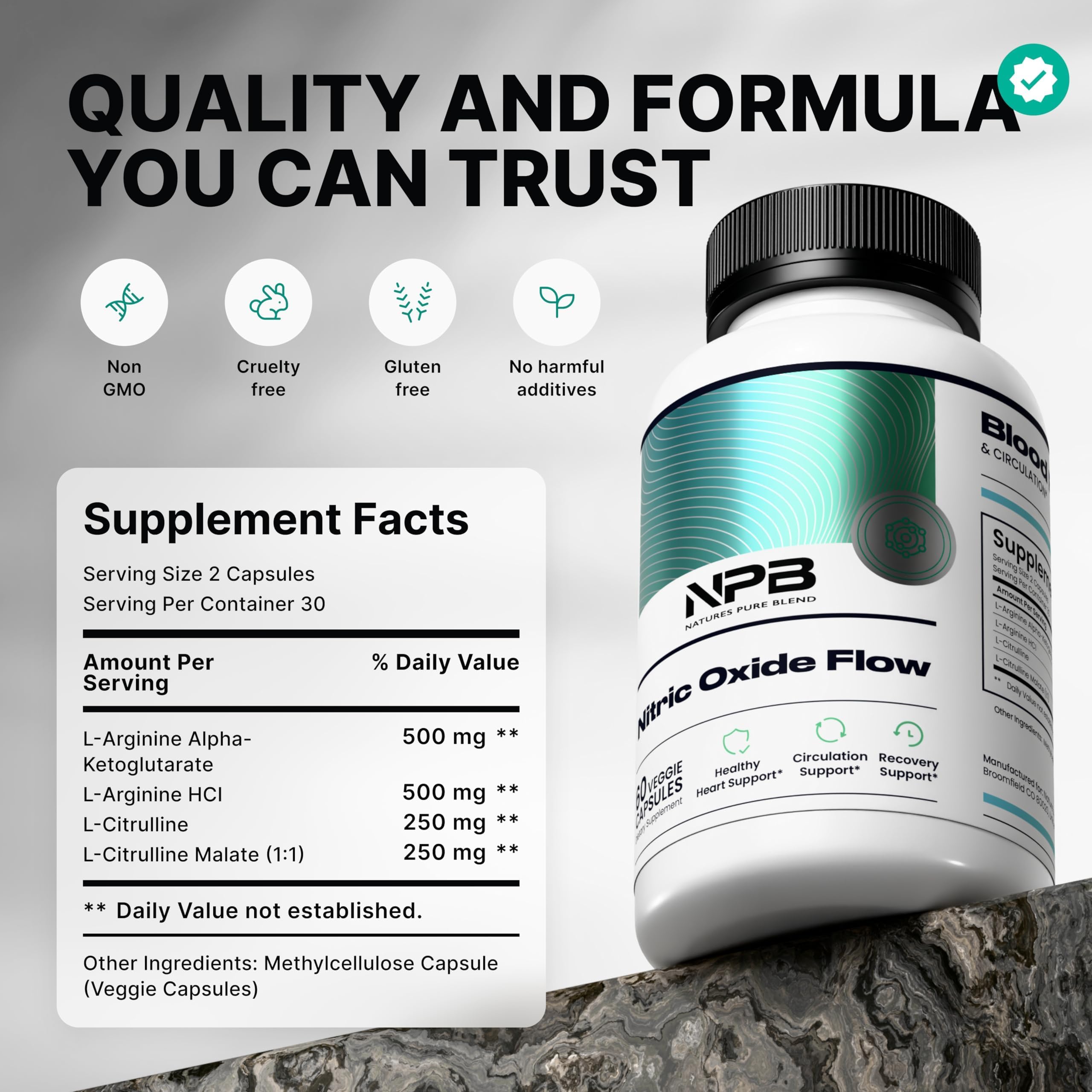 Nitric Oxide Supplement by Nature's Pure Blend – Circulation

