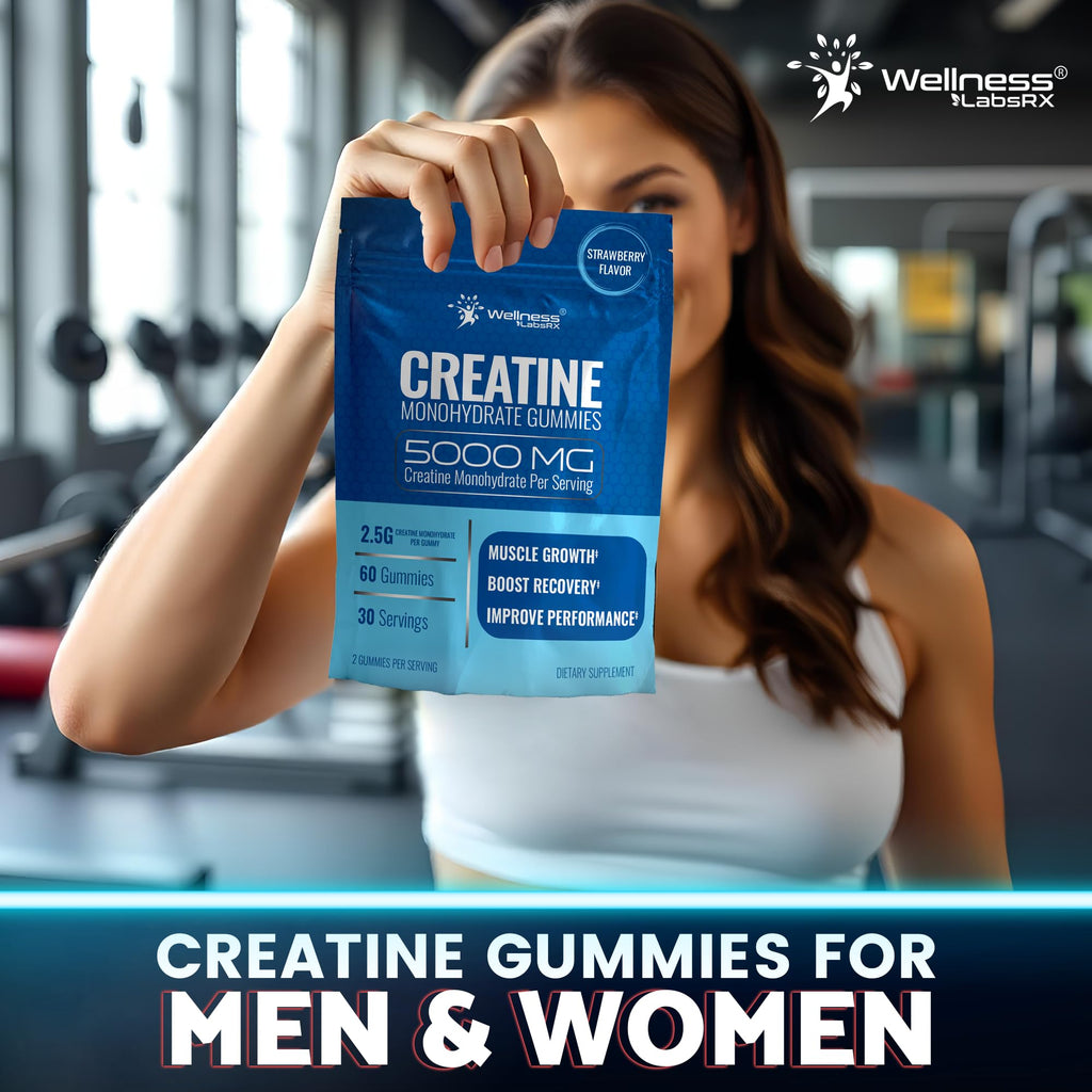 Creatine Gummies 5000mg Monohydrate | WELLNESS LABSRX

