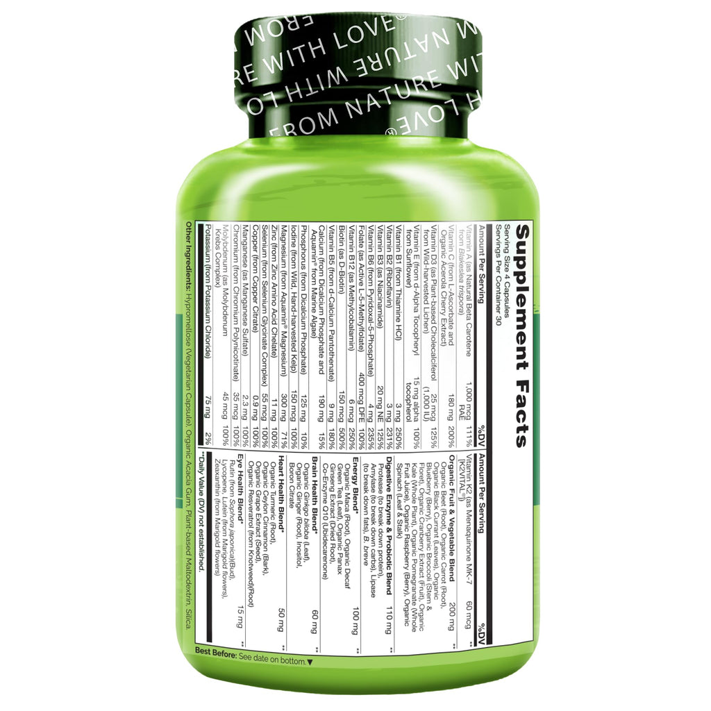 Naturelo Men's Whole Food Multivitamin - Energy & Health

