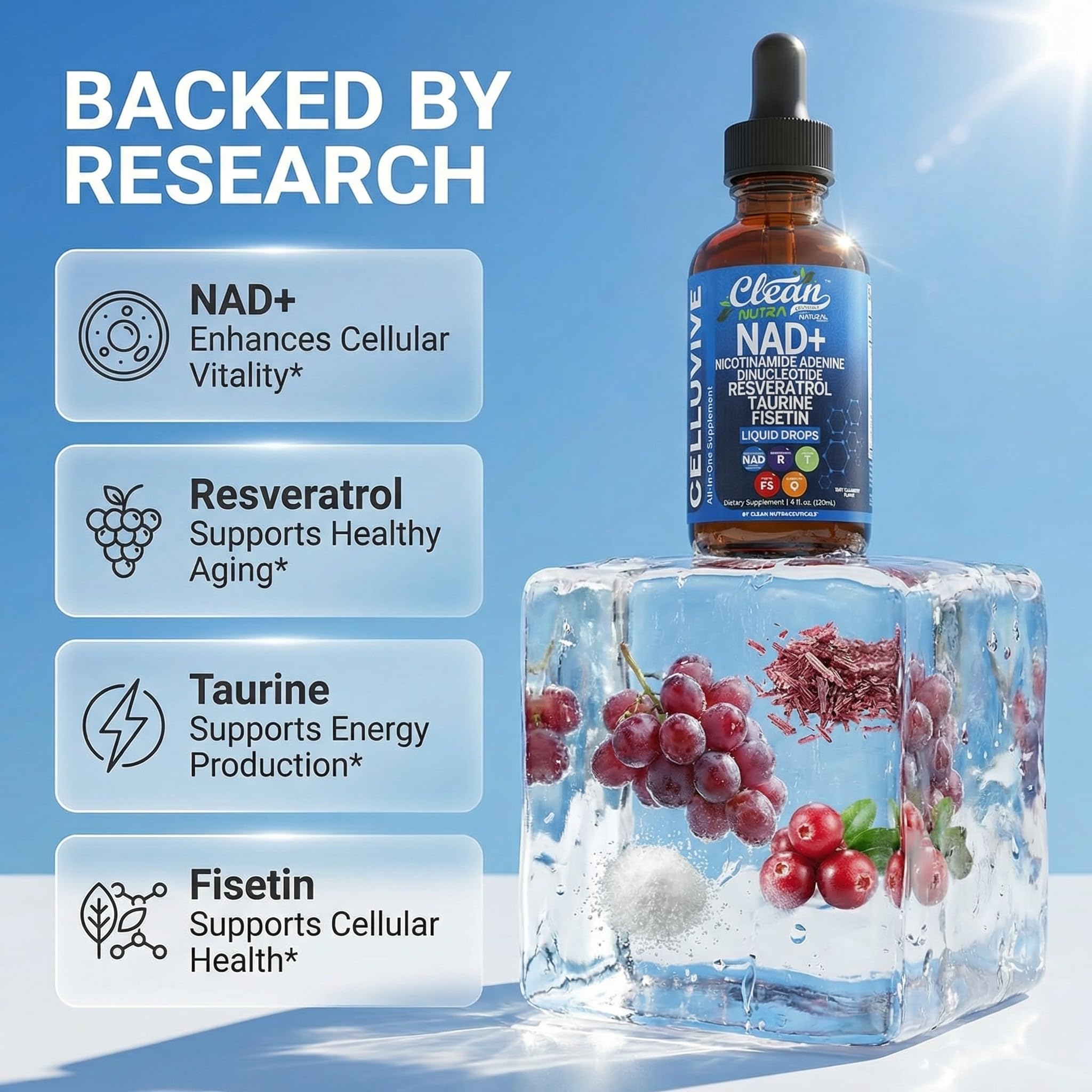 CelluVive Liposomal NAD Resveratrol Drops


