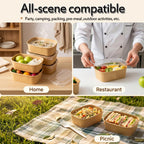 Disposable Meal Prep Containers with Lids and Forks

