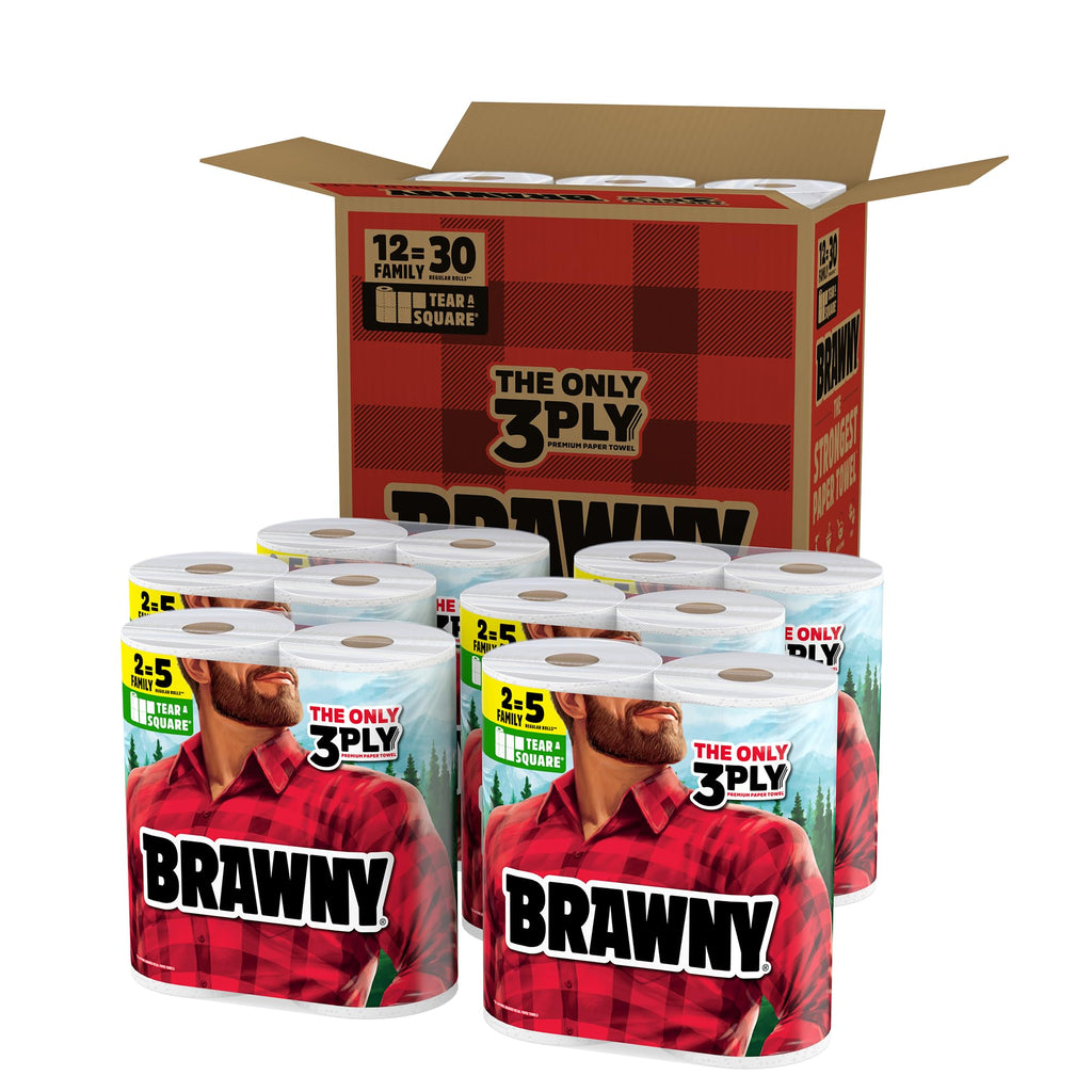 Brawny Tear-A-Square 3-Ply Paper Towels

