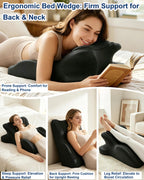 Memory Foam Wedge Pillow for Reading and Elevation Support


