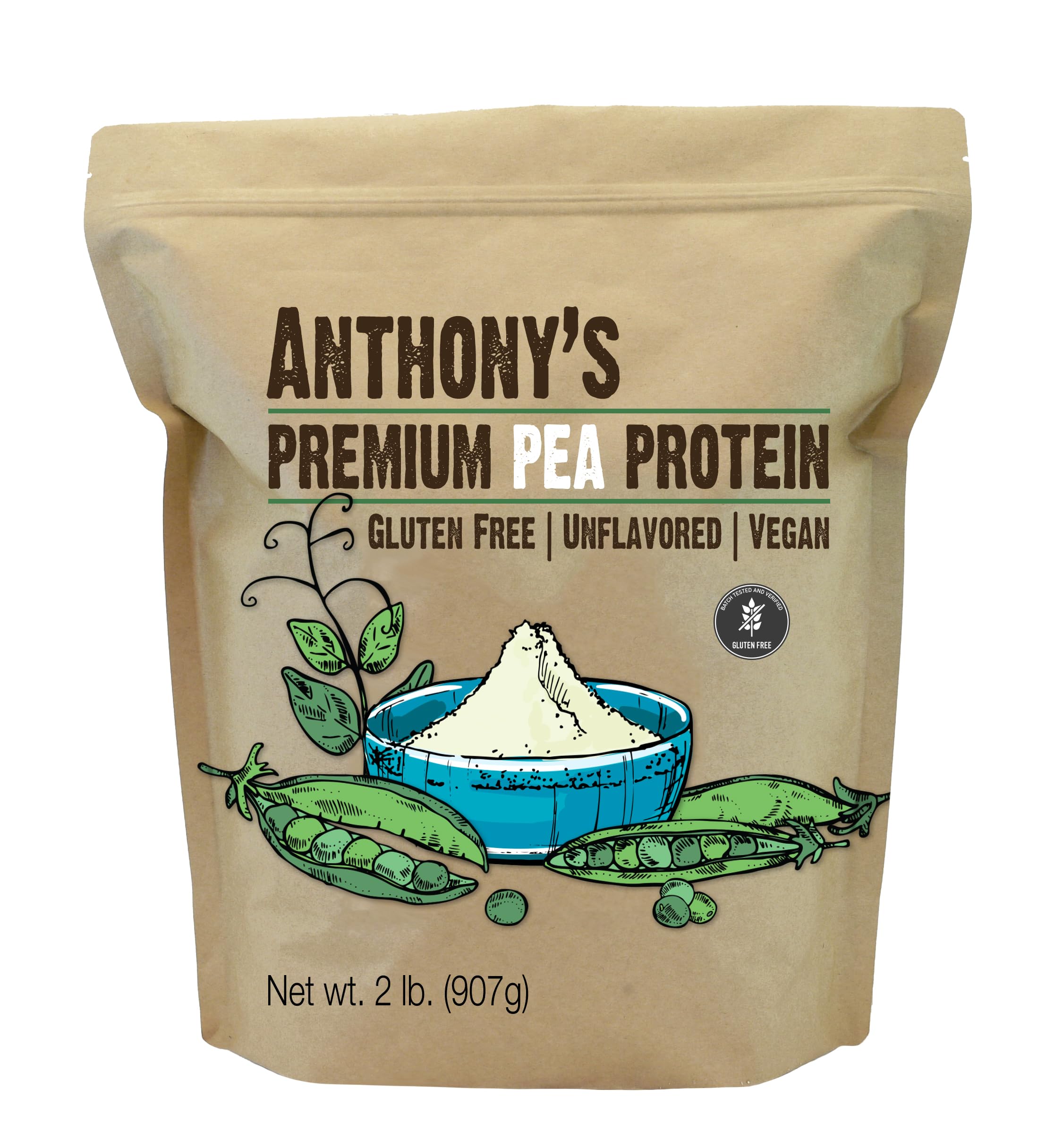 Anthony's Pea Protein Isolate - Unflavored & Plant Based

