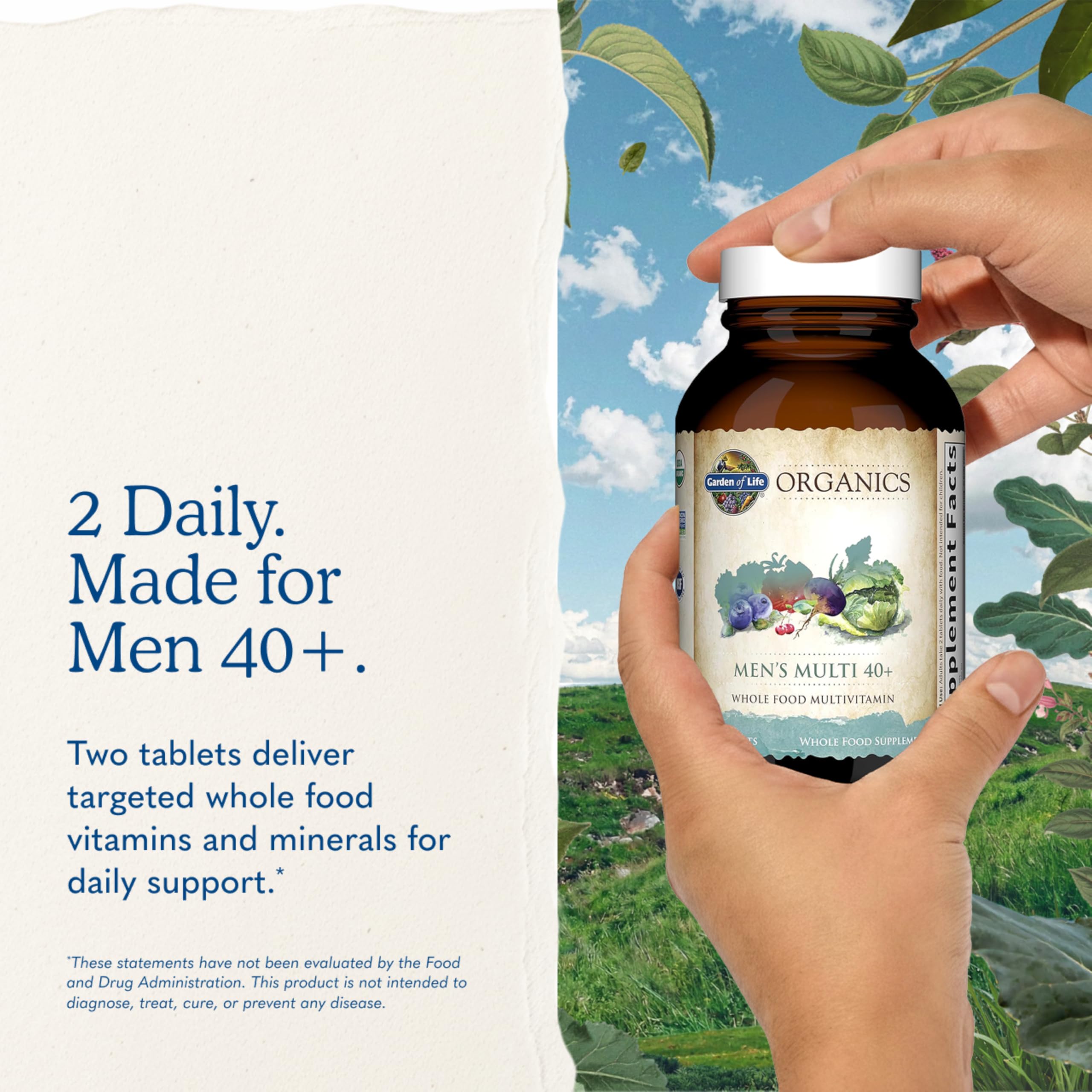 Garden of Life Organics Men’s Multivitamin 40+ - Vegan Organic

