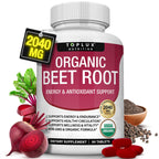 Toplux Organic Beet Root Tablets for Nitric Oxide Support

