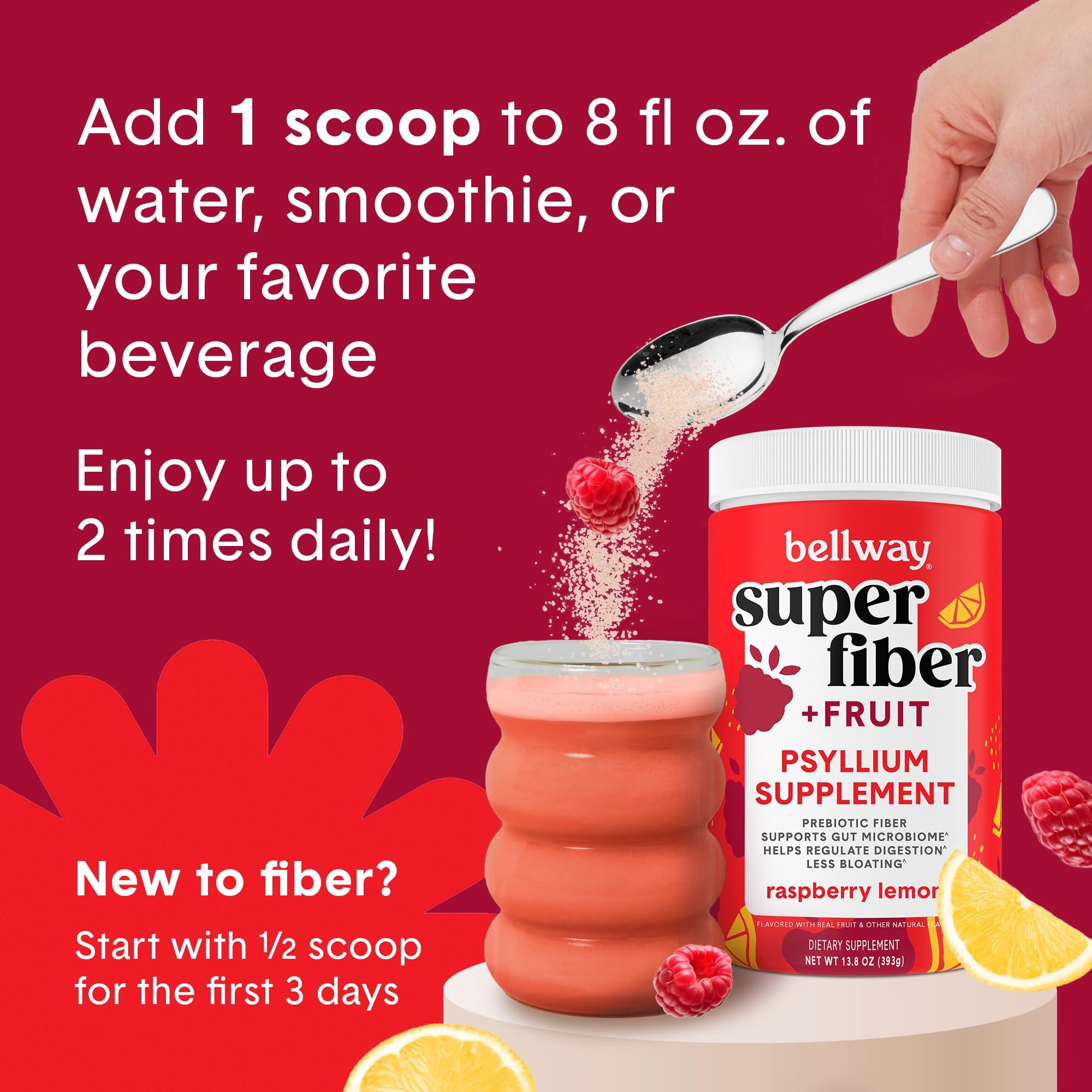 Bellway Organic Psyllium Fiber Powder - Prebiotic Sugar Free

