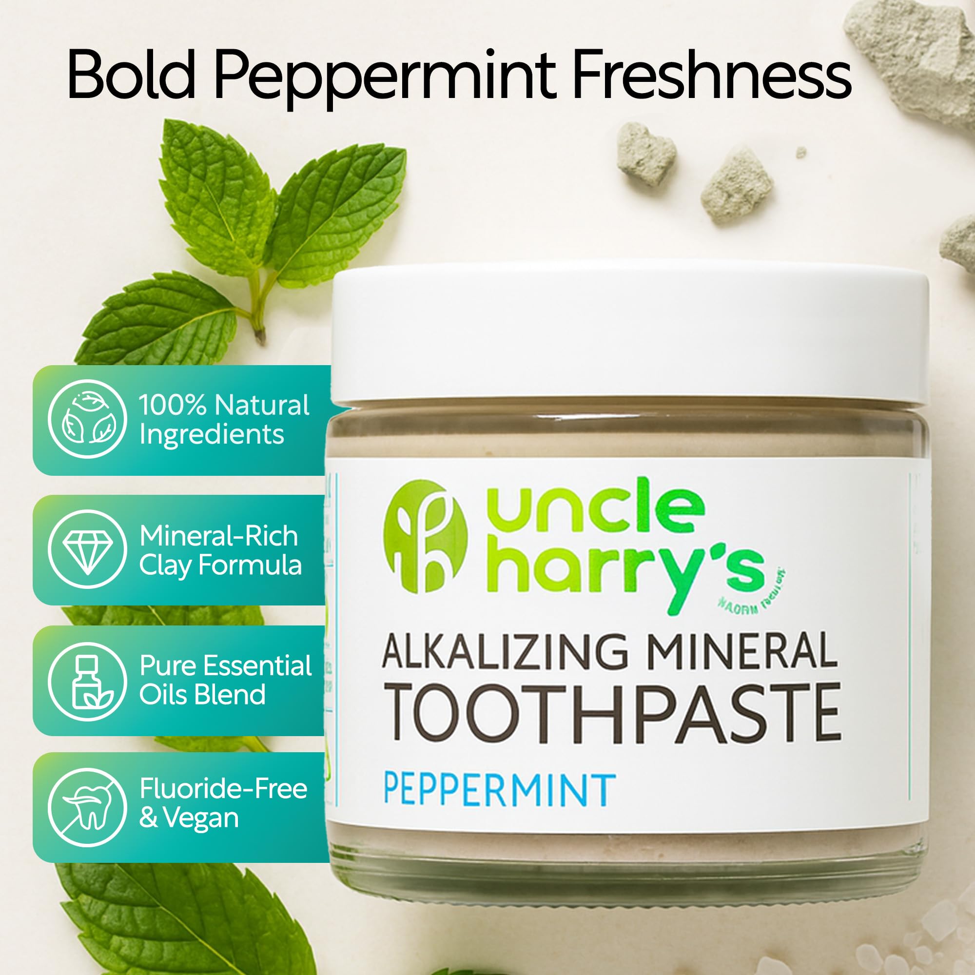 Uncle Harry's Remineralizing Toothpaste - Natural Whitening

