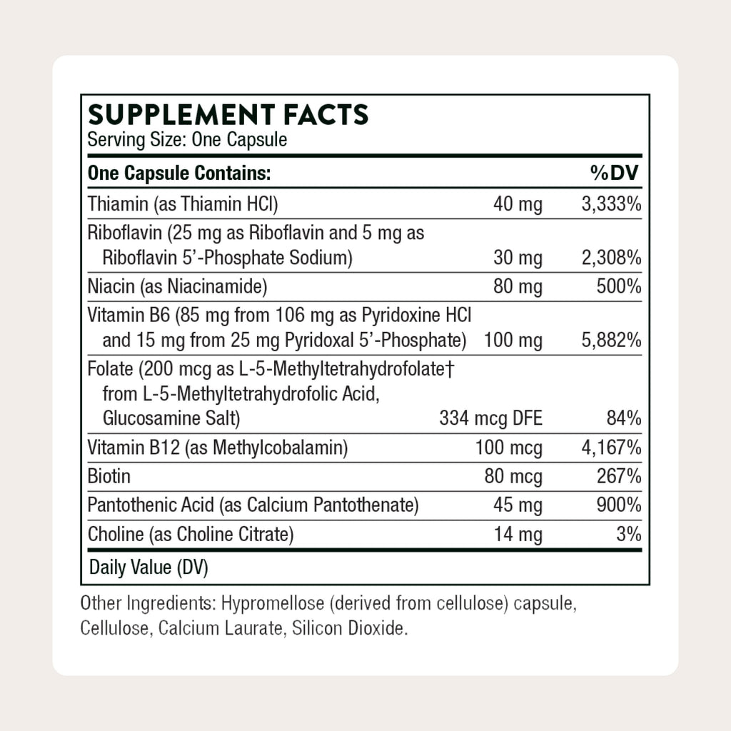 Thorne B-Complex with Active B Vitamins | NSF Certified


