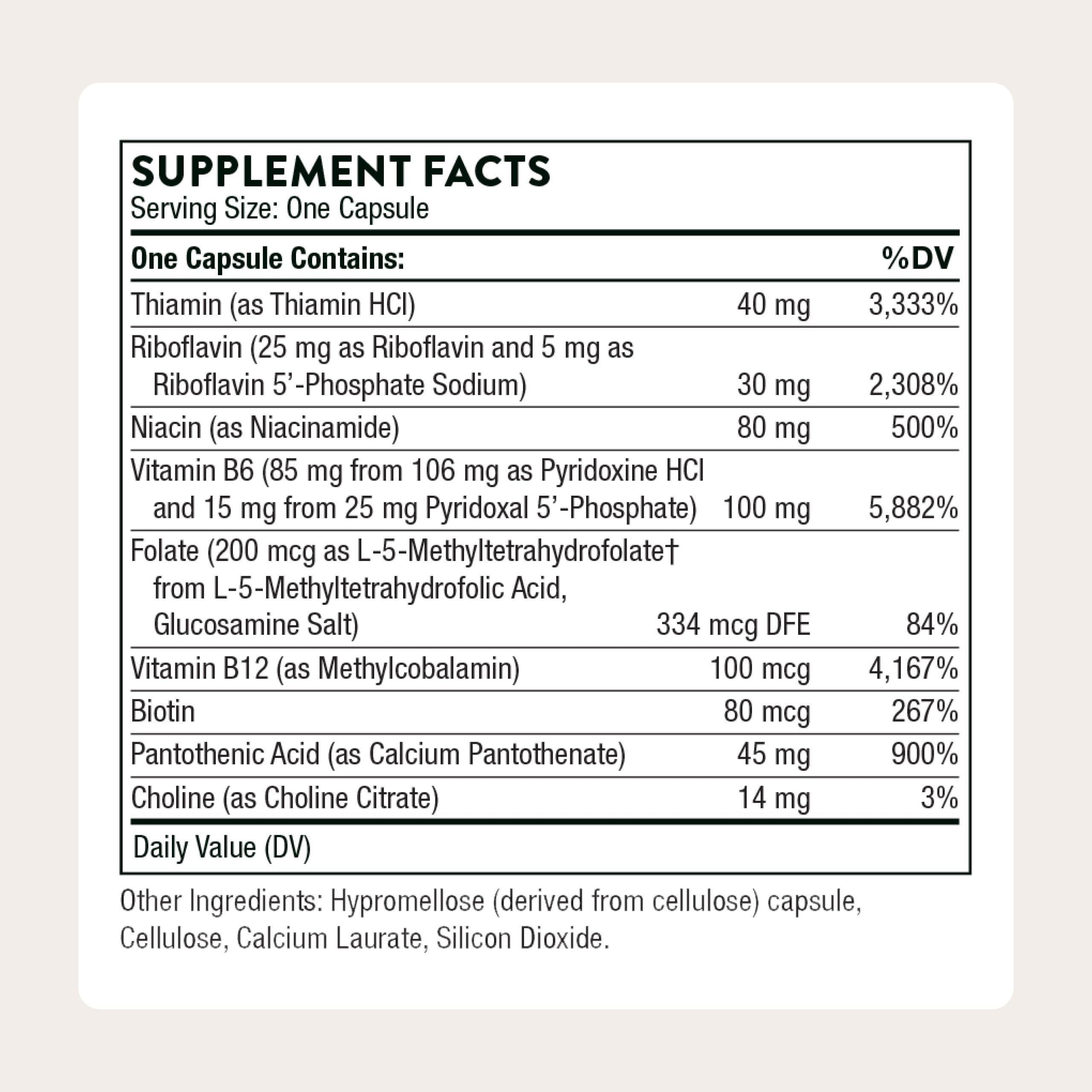 Thorne B-Complex with Active B Vitamins | NSF Certified

