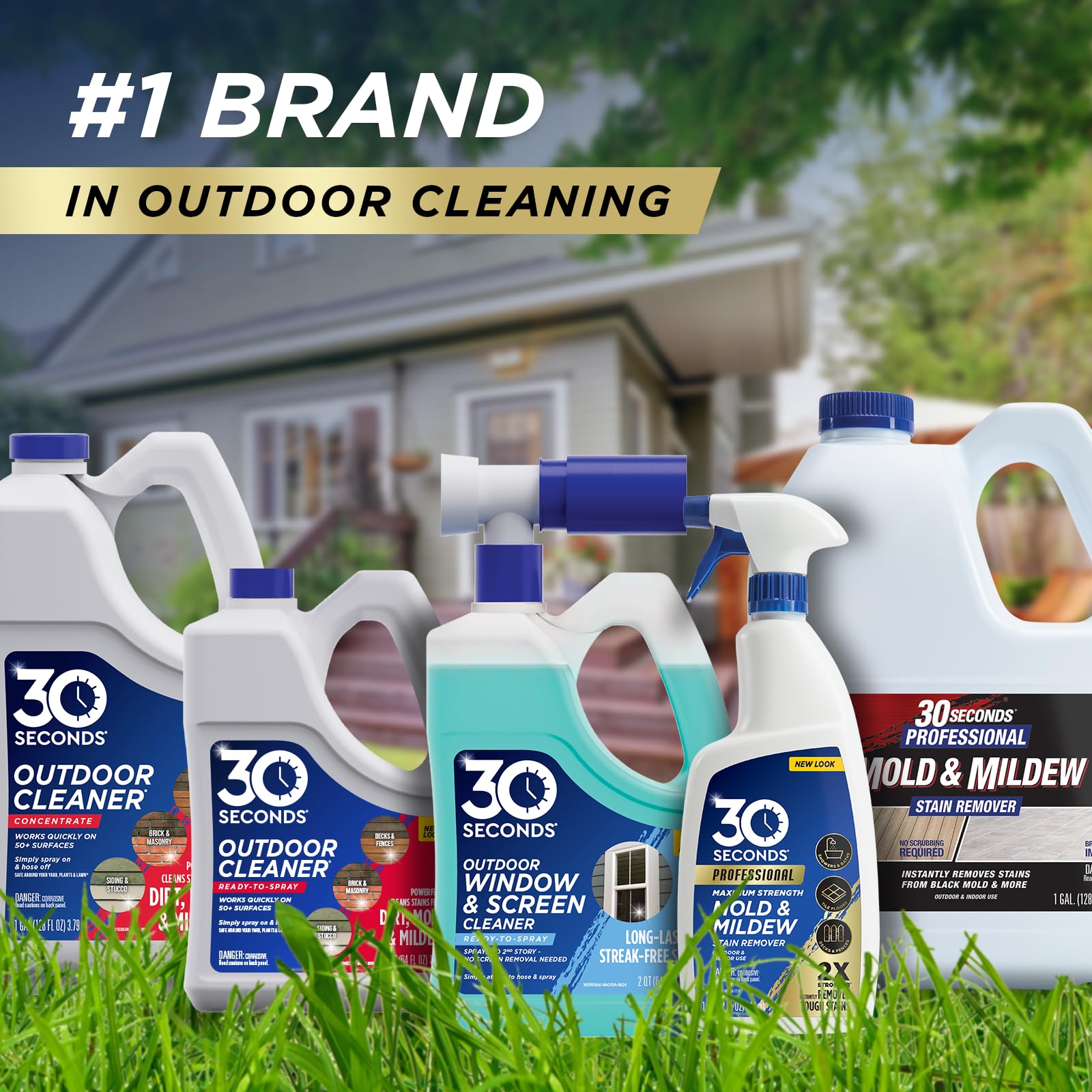 30 SECONDS Outdoor Window & Screen Cleaner - Streak-Free

