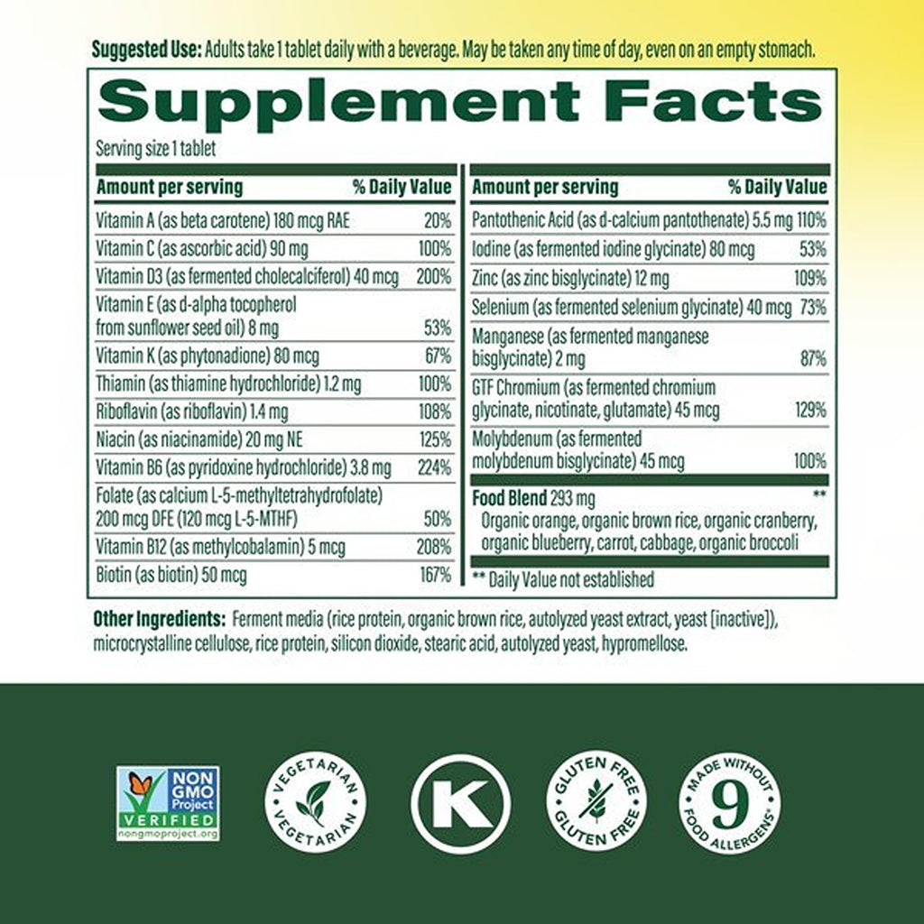 MegaFood Men 55+ Multivitamin – Vegetarian Immune & Bone Support

