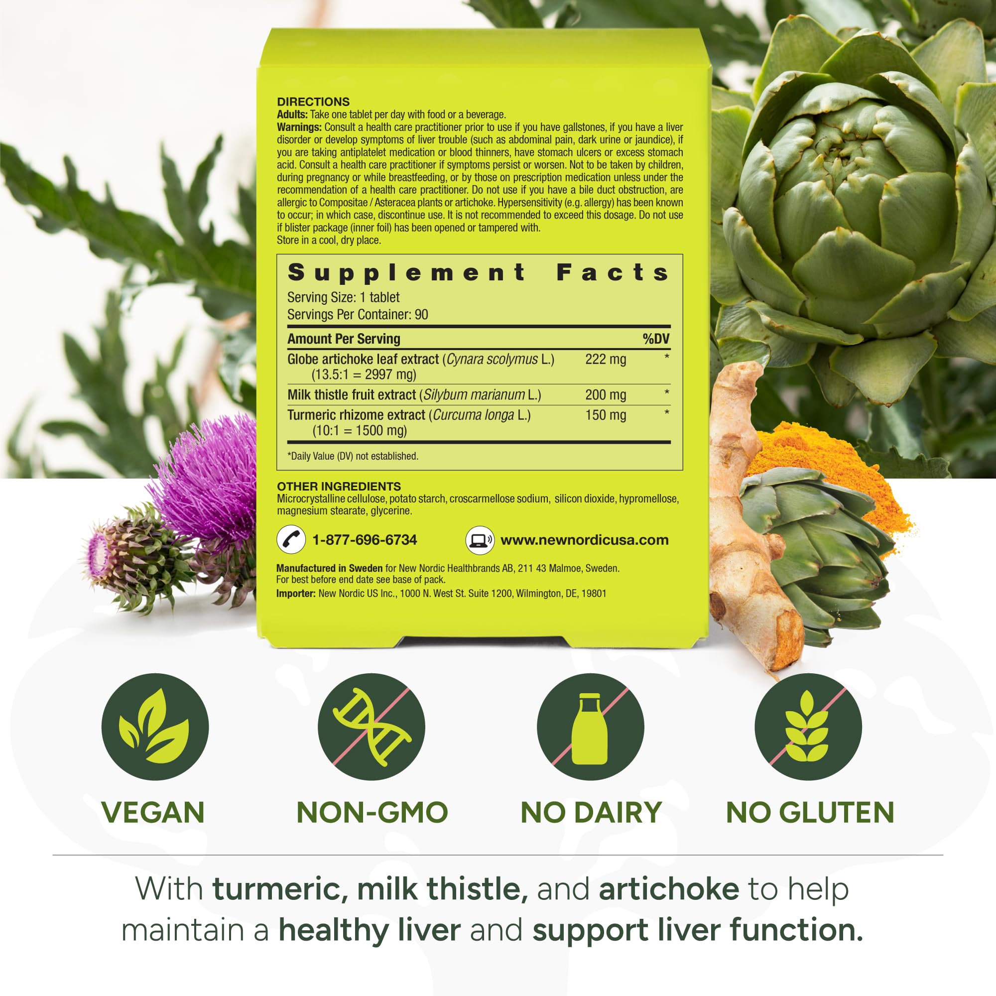 NEW NORDIC Active Liver Supplement with Milk Thistle

