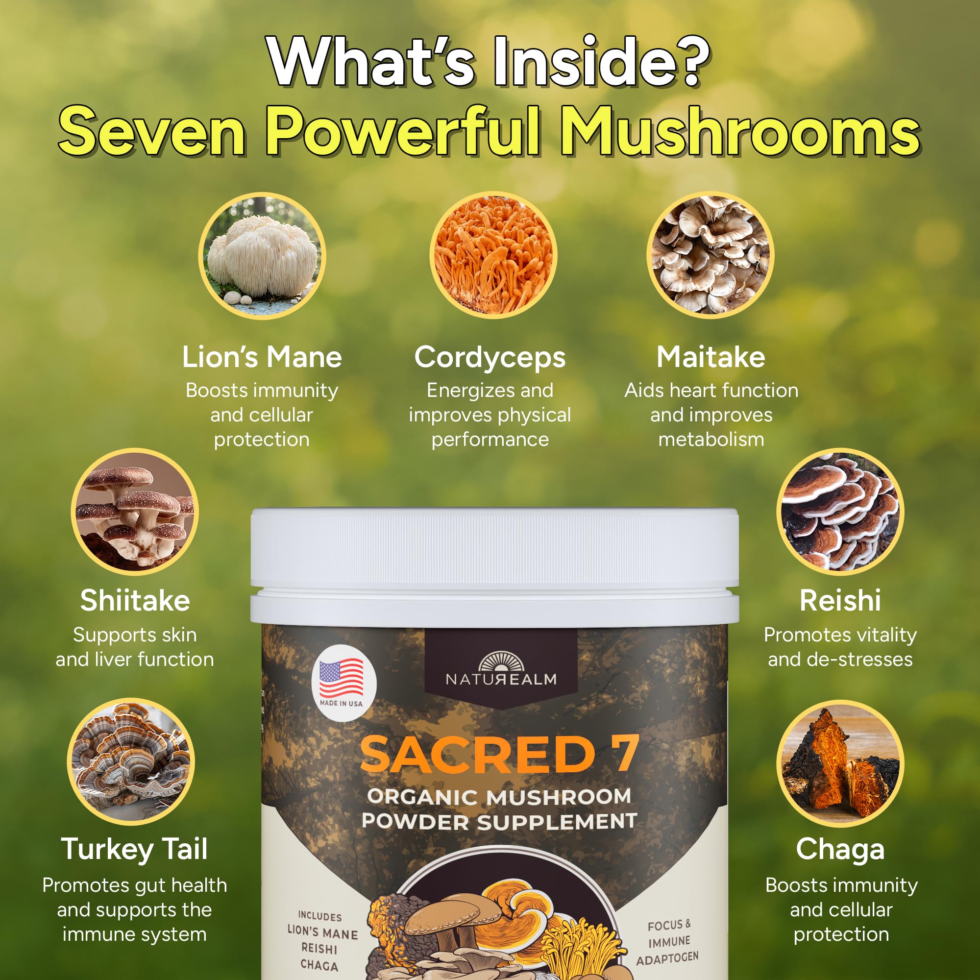 Sacred Organic Mushroom Powder Supplement | Naturealm

