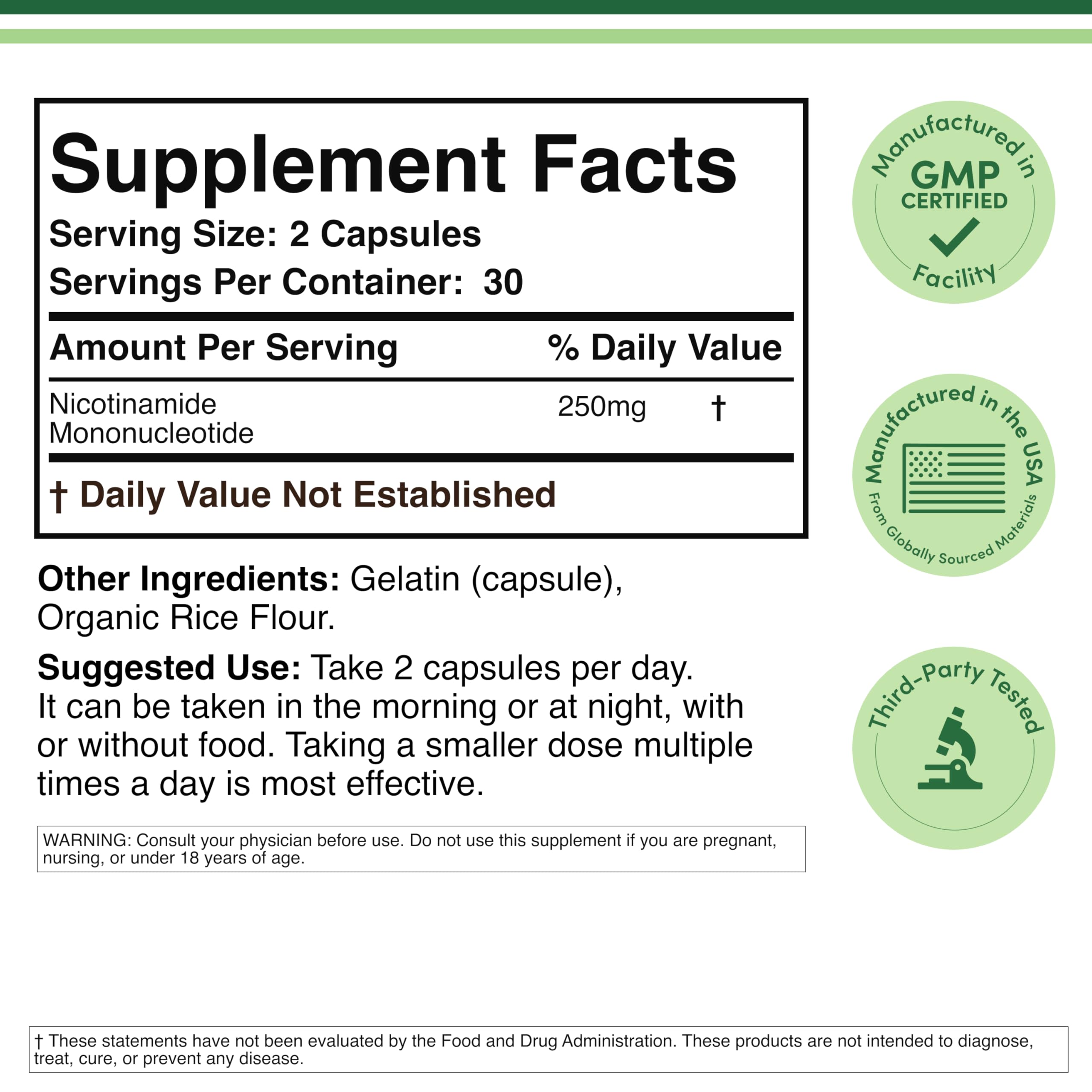 Double Wood NMN Supplement for NAD+ Support

