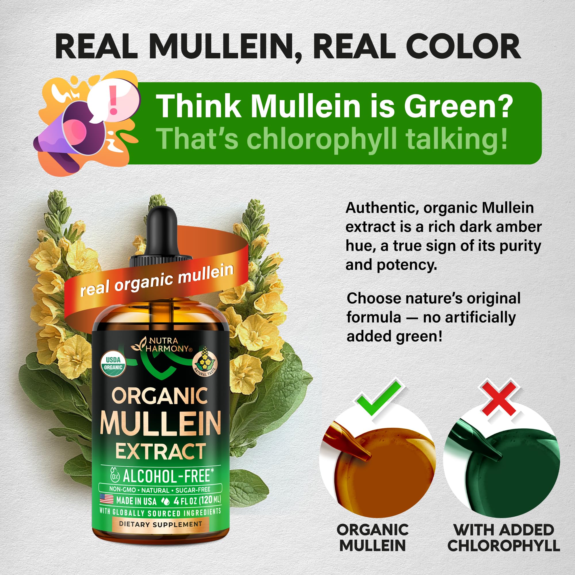 Mullein Drops for Lungs – USDA Organic Mullein Leaf Extract

