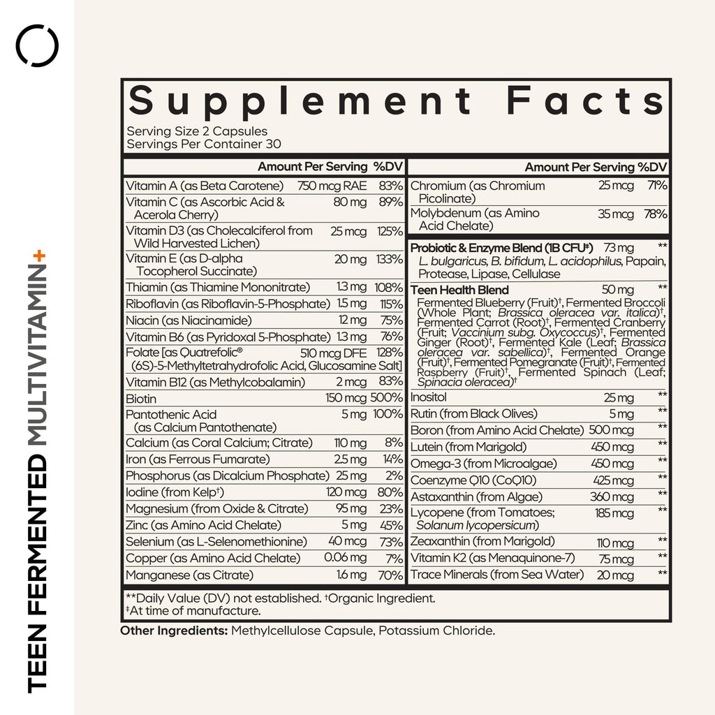 Codeage Teen Multivitamin Organic Whole Food Formula

