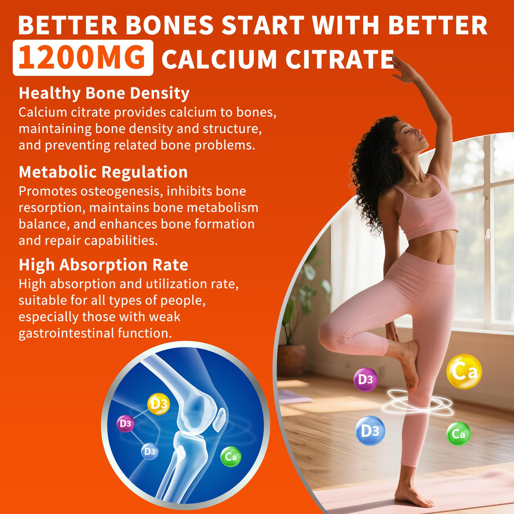 Calcium Citrate Gummies with Vitamin D3 for Bone Support

