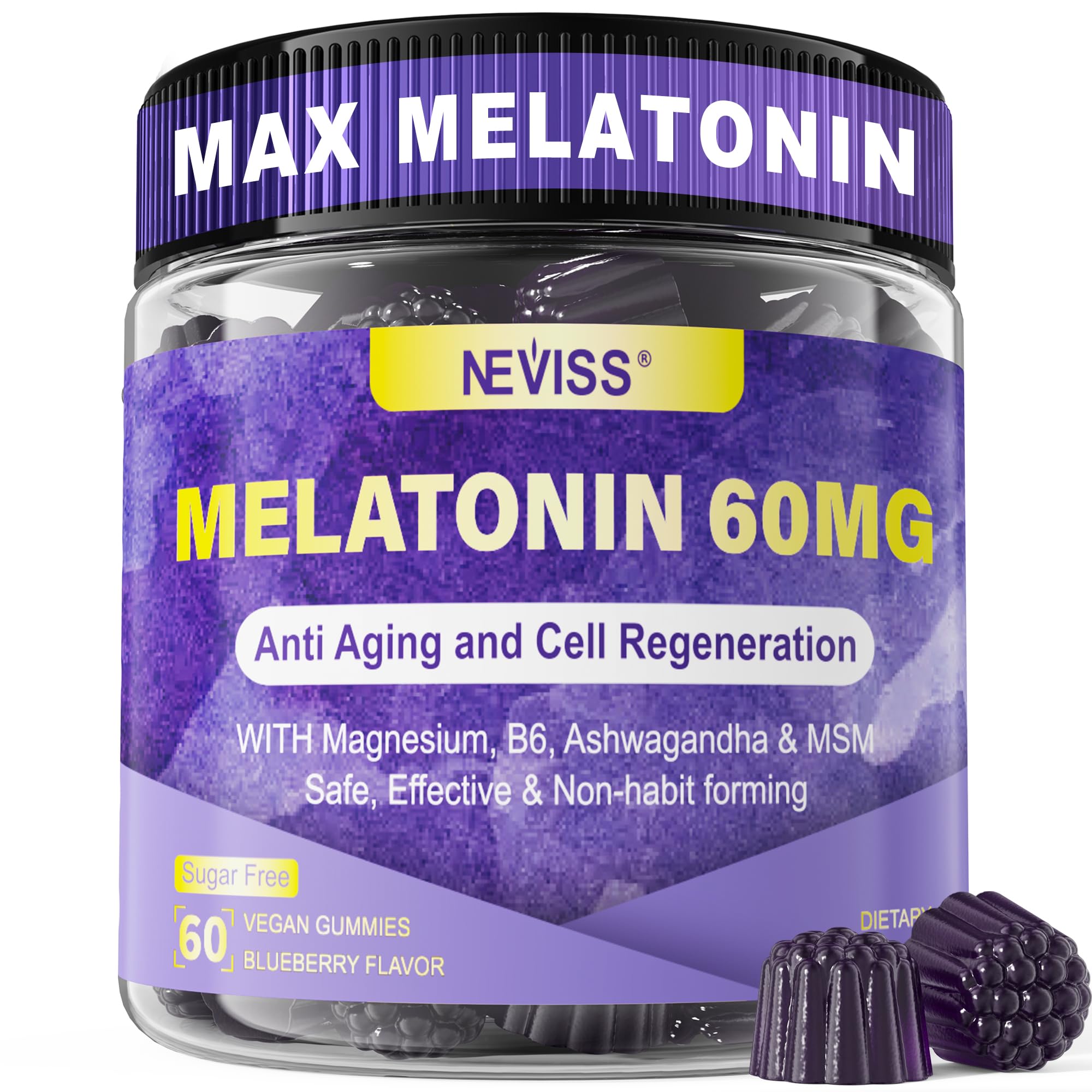 Melatonin Gummies for Adults - Antioxidant & Brain Support

