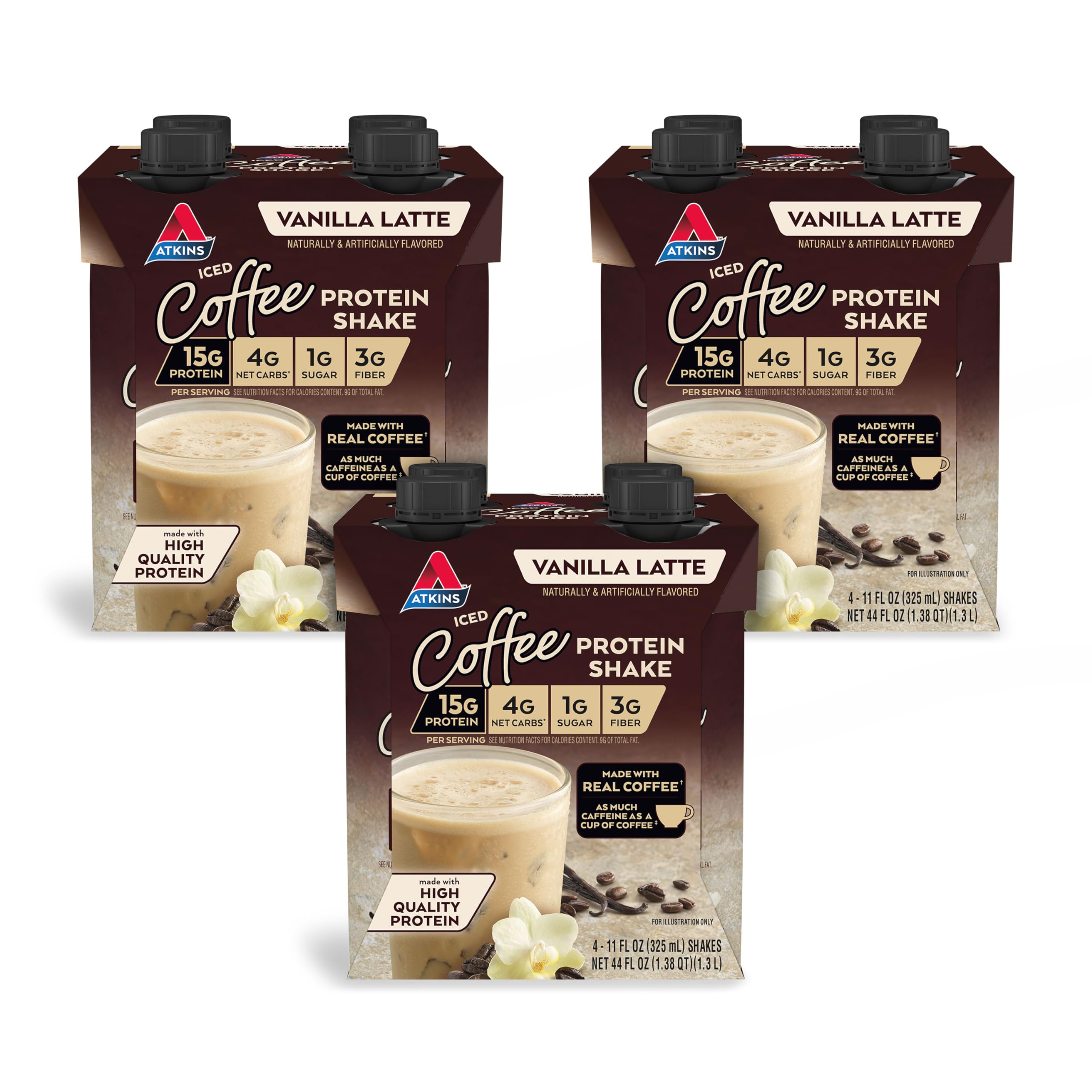 Atkins Ready-to-Drink Protein Shake, High Protein Low Carb Gluten Free