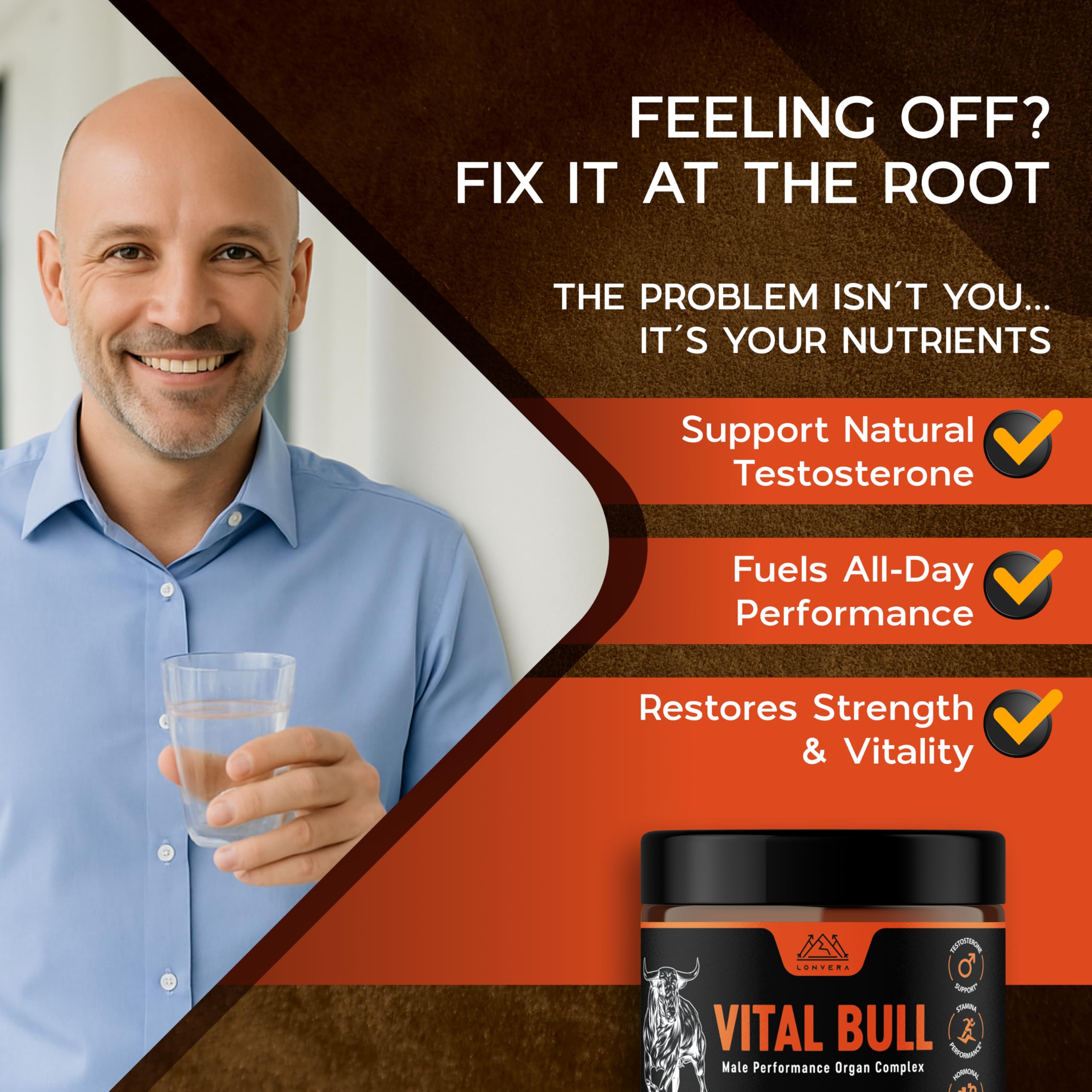Vital Bull Beef Organ Supplement for Men | Freeze-Dried

