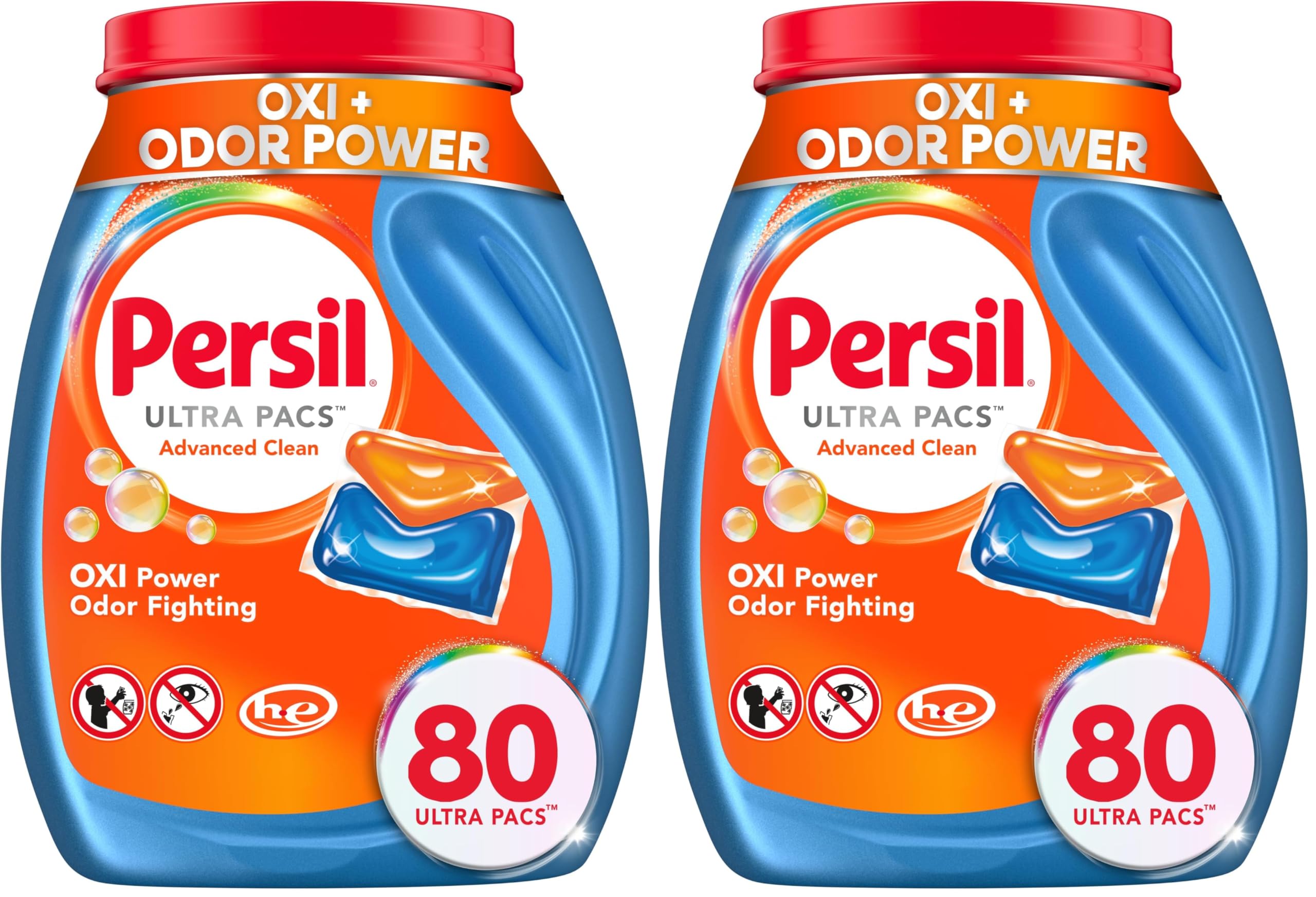 Persil Ultra Pacs Advanced Clean Laundry Detergent with Oxi+Odor Power