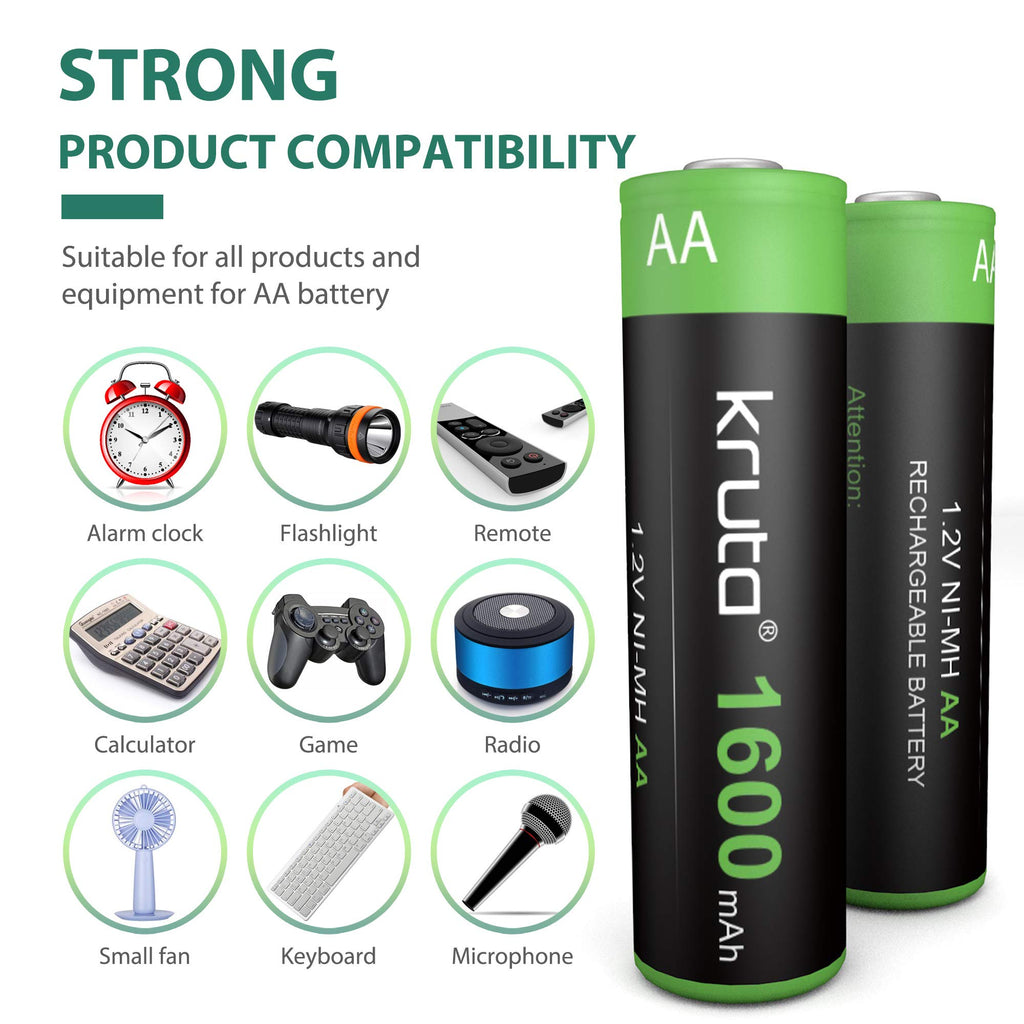 Kruta Rechargeable Batteries for Outdoor Lights

