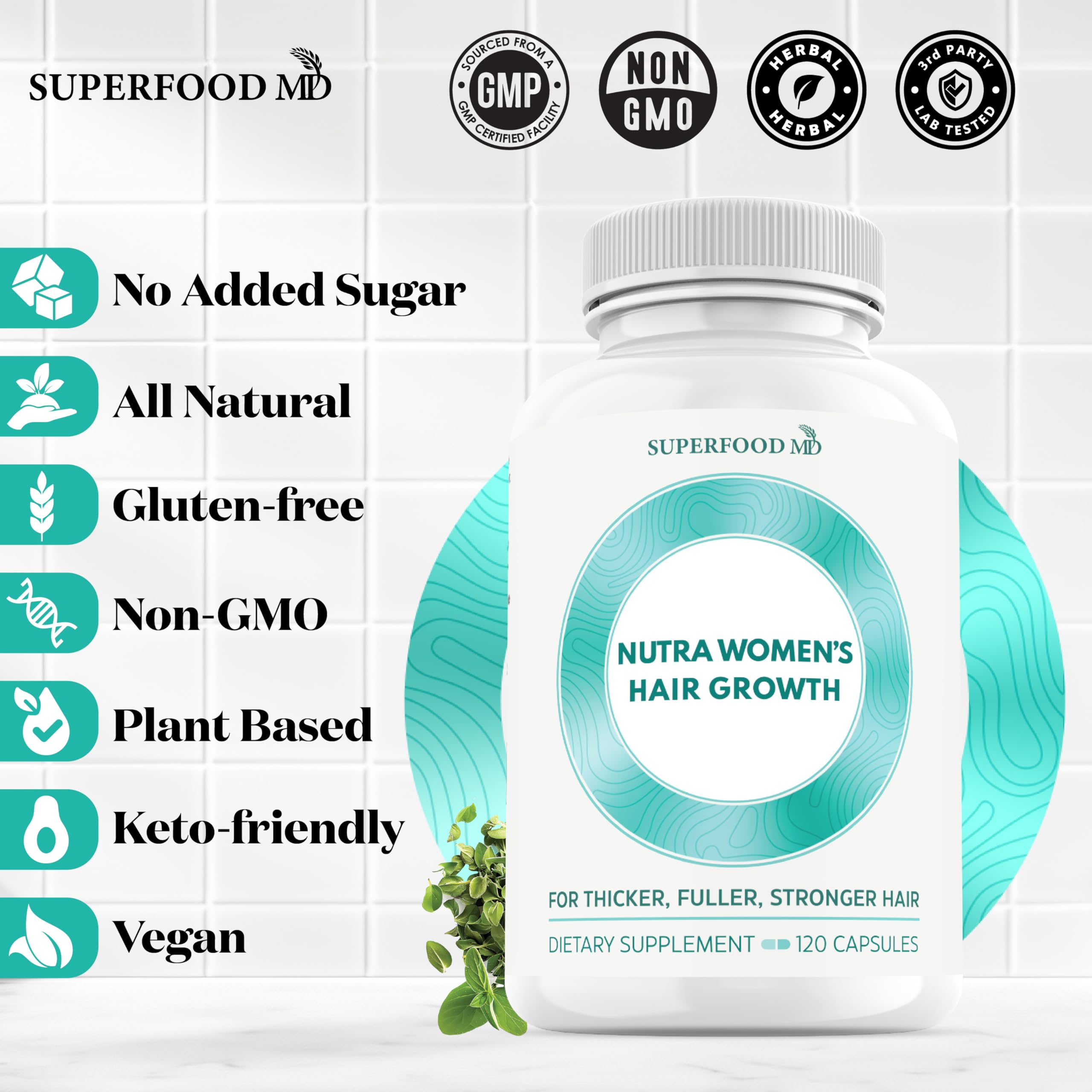 Nutra Women's Hair Growth Supplement for 45+ | Soy-Free

