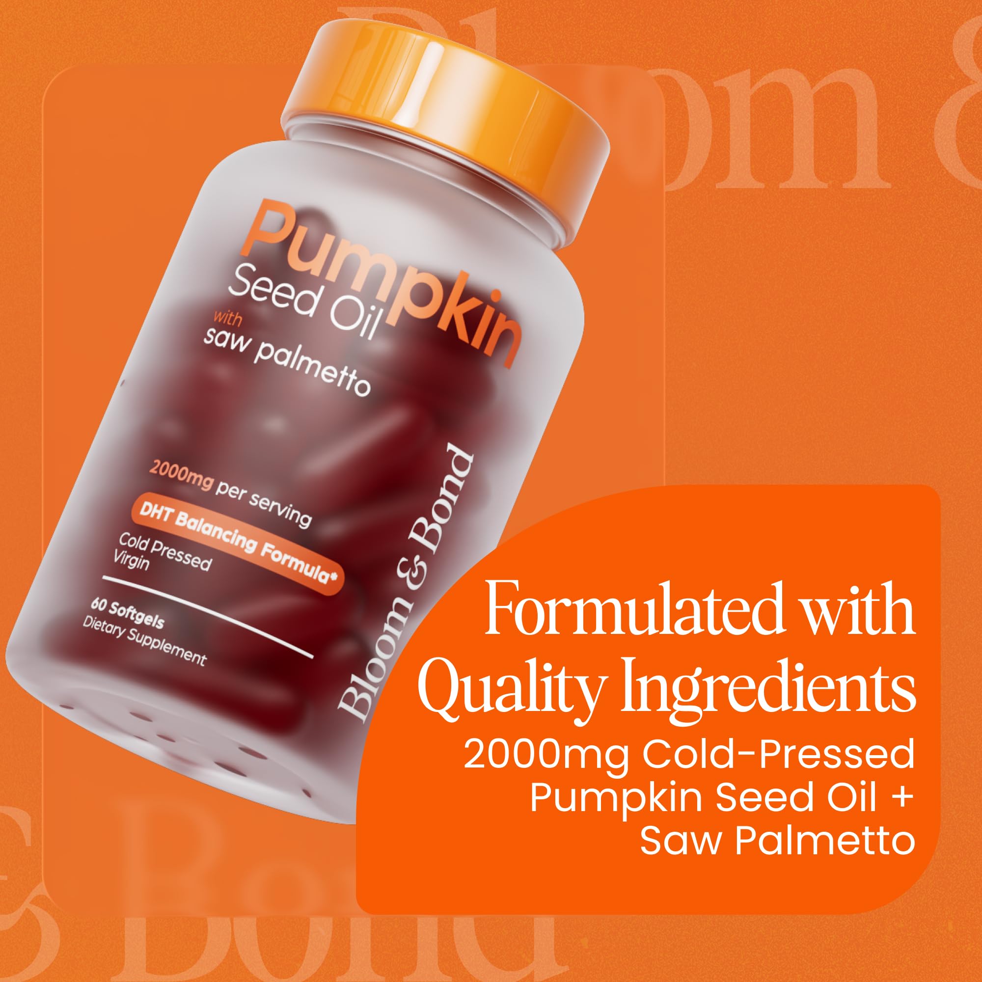 Pumpkin Seed Oil Softgels by Bloom & Bond for Hair & Scalp

