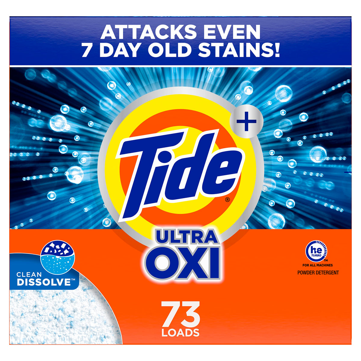 Tide Ultra OXI Powder Laundry Detergent for Deep Clean & Color Care