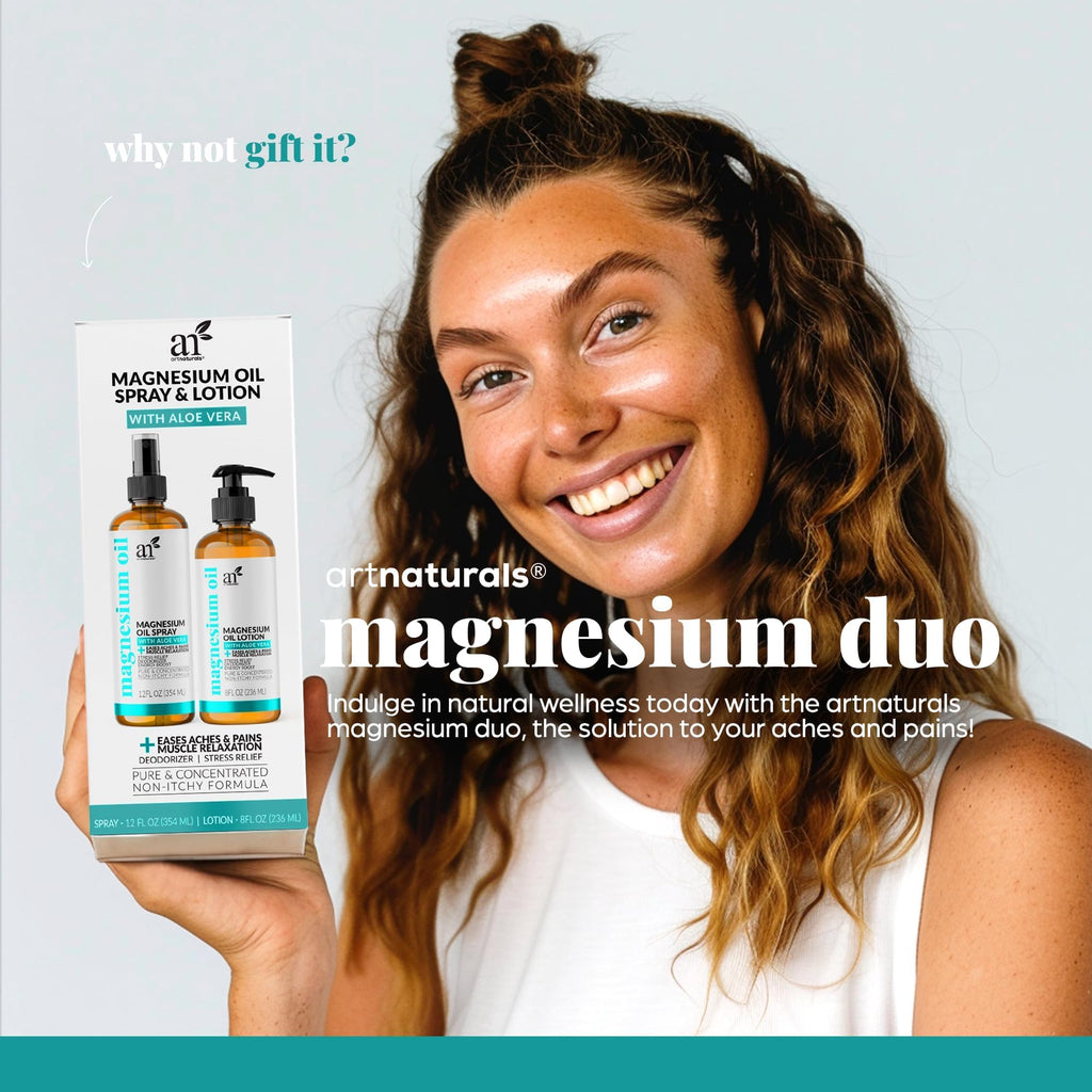 ArtNaturals Magnesium Oil Spray & Lotion Set | Sleep

