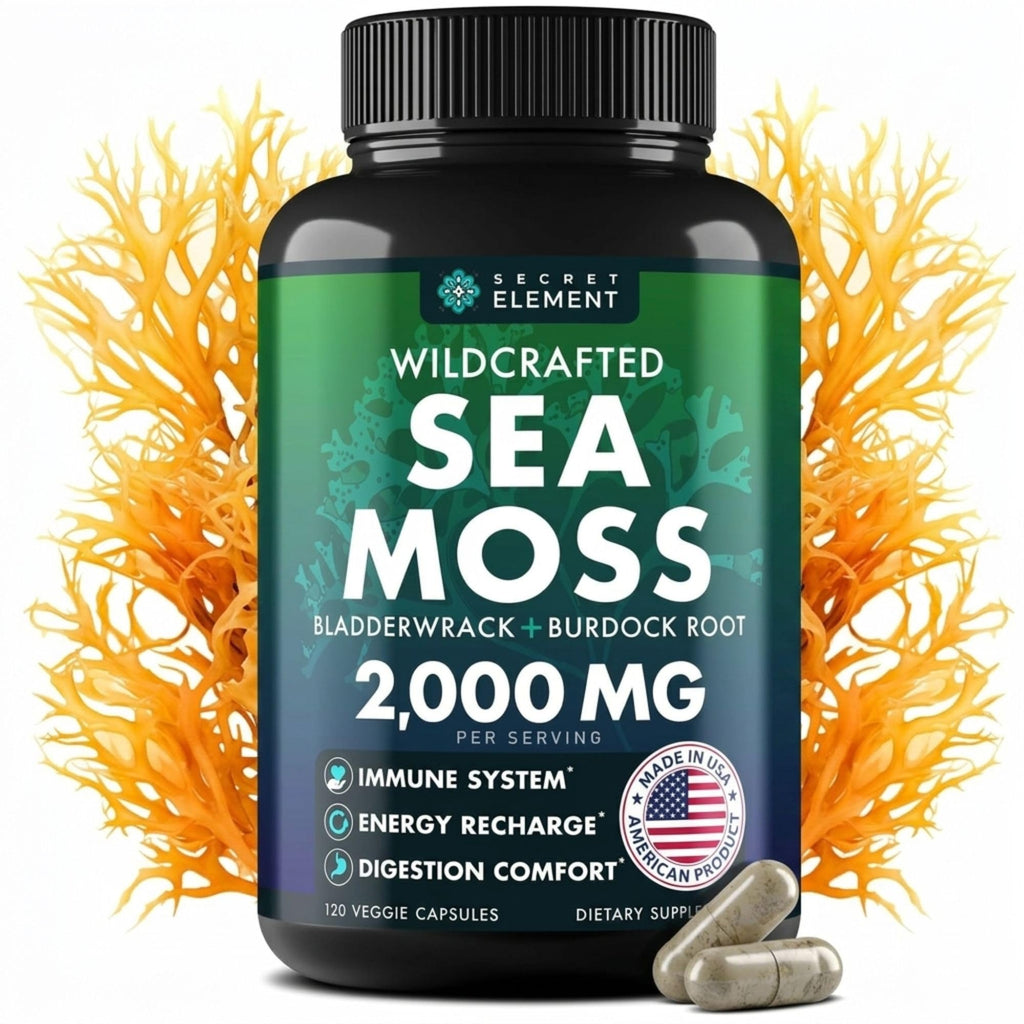 Secret Element Sea Moss Capsules - Vegan, Non-GMO


